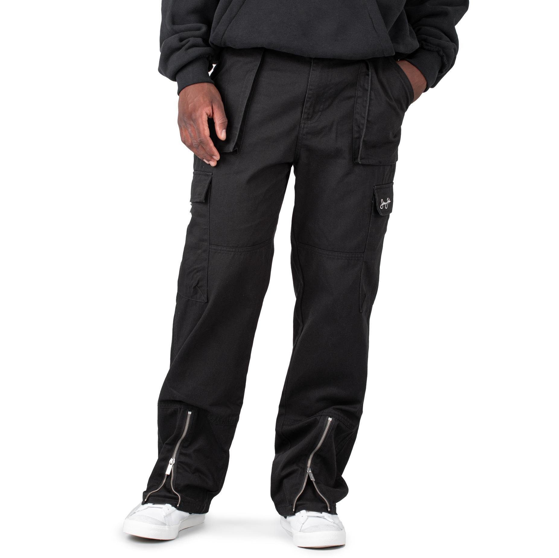 Sean John Cargohose Sean John Script Logo Front Zip Cargopants