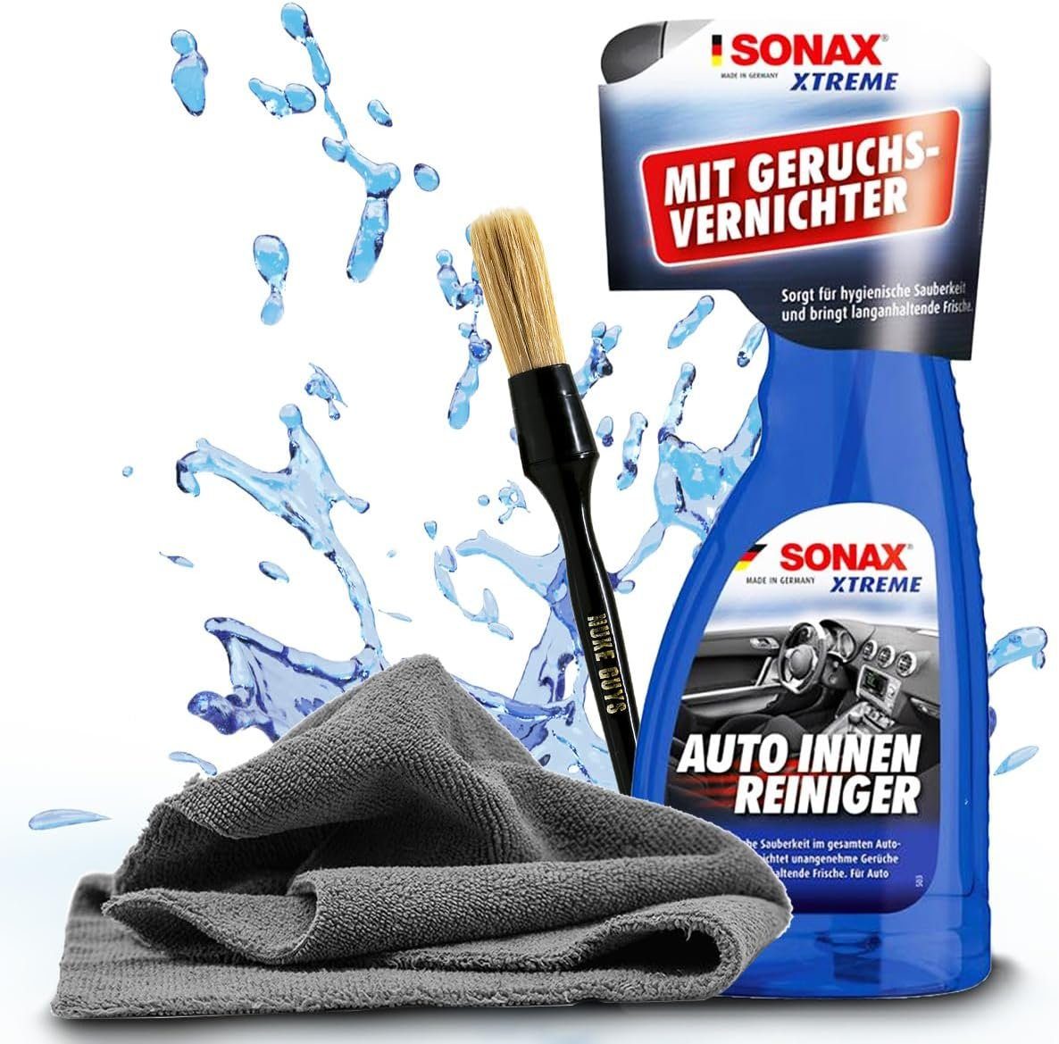 Sonax SONAX Xtreme Innenreinger Set 500 ml - Mikrofasertuch - Pinsel Auto-Reinigungsmittel (Auto Aufbereitungsset für den Innenraum KFZ Innenreinigungsset - Autopflege - Reiniger)
