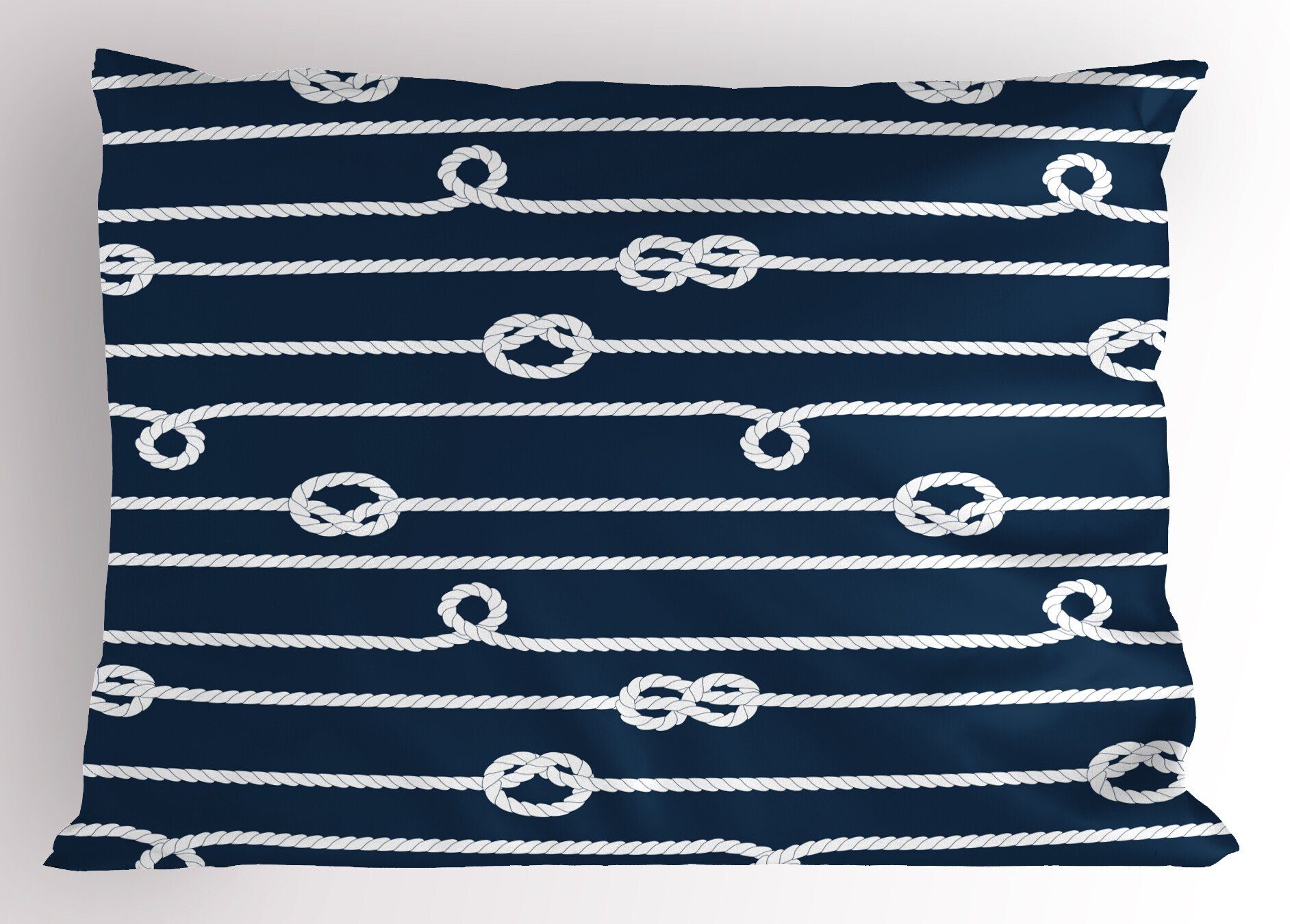 Dekorativer Gedruckter Size Meer Kopfkissenbezug, (1 Stück), Navy blau Kissenbezüge Abakuhaus Queen Seemannsknoten