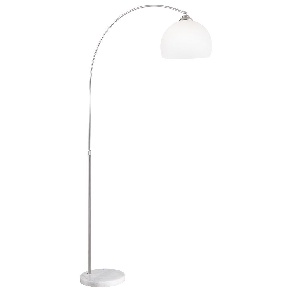 etc-shop LED Stehlampe, Leuchtmittel höhenverstellbar inklusive, Bogen im Stand Zimmer Lampe Marmor Steh Warmweiß, Wohn Leuchte