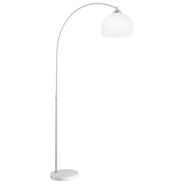 etc-shop LED Stehlampe, Leuchtmittel inklusive, Warmweiß, Bogen Steh Lampe höhenverstellbar Wohn Zimmer Marmor Stand Leuchte im