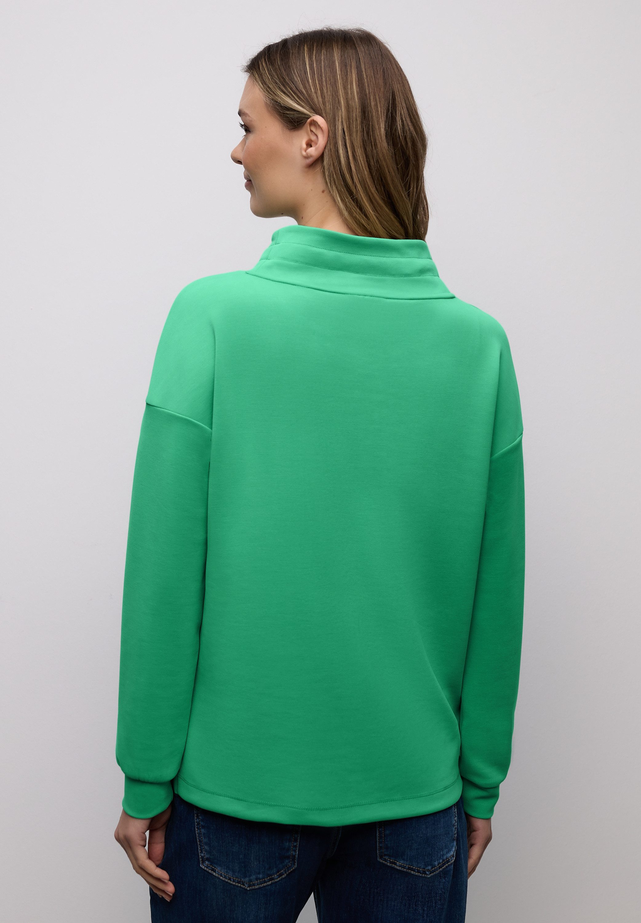 STREET ONE Sweatshirt mit Stehkragen und Kordelzug