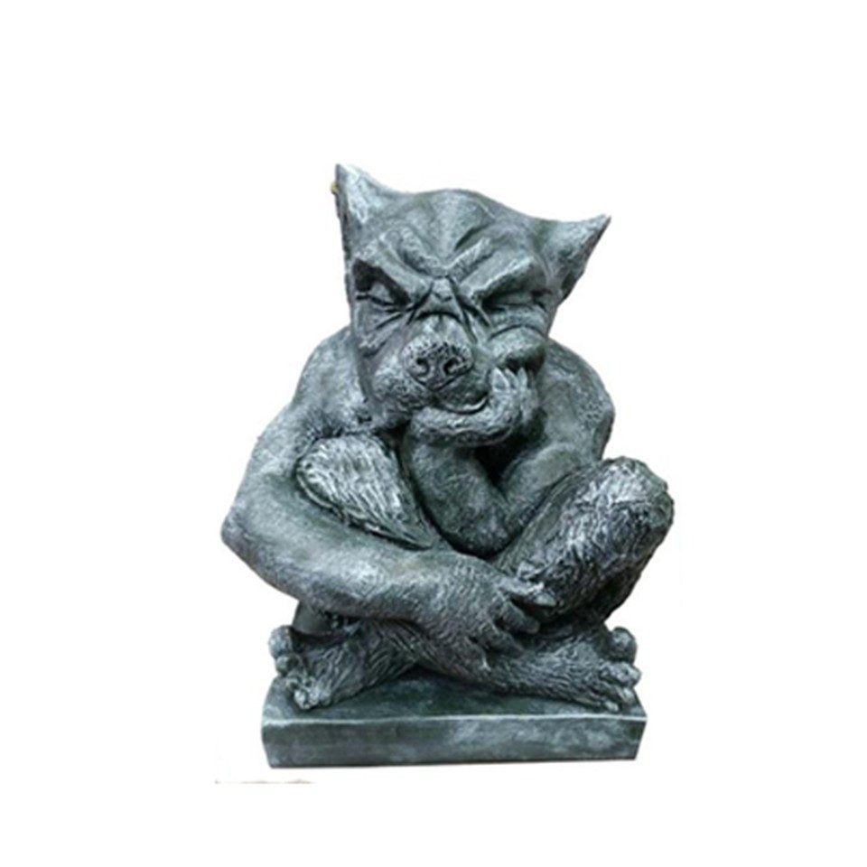 Xlmoebel Dekofigur Deko Figur Statue 47 cm Drachen Troll Skulptur G24, Made in Europa