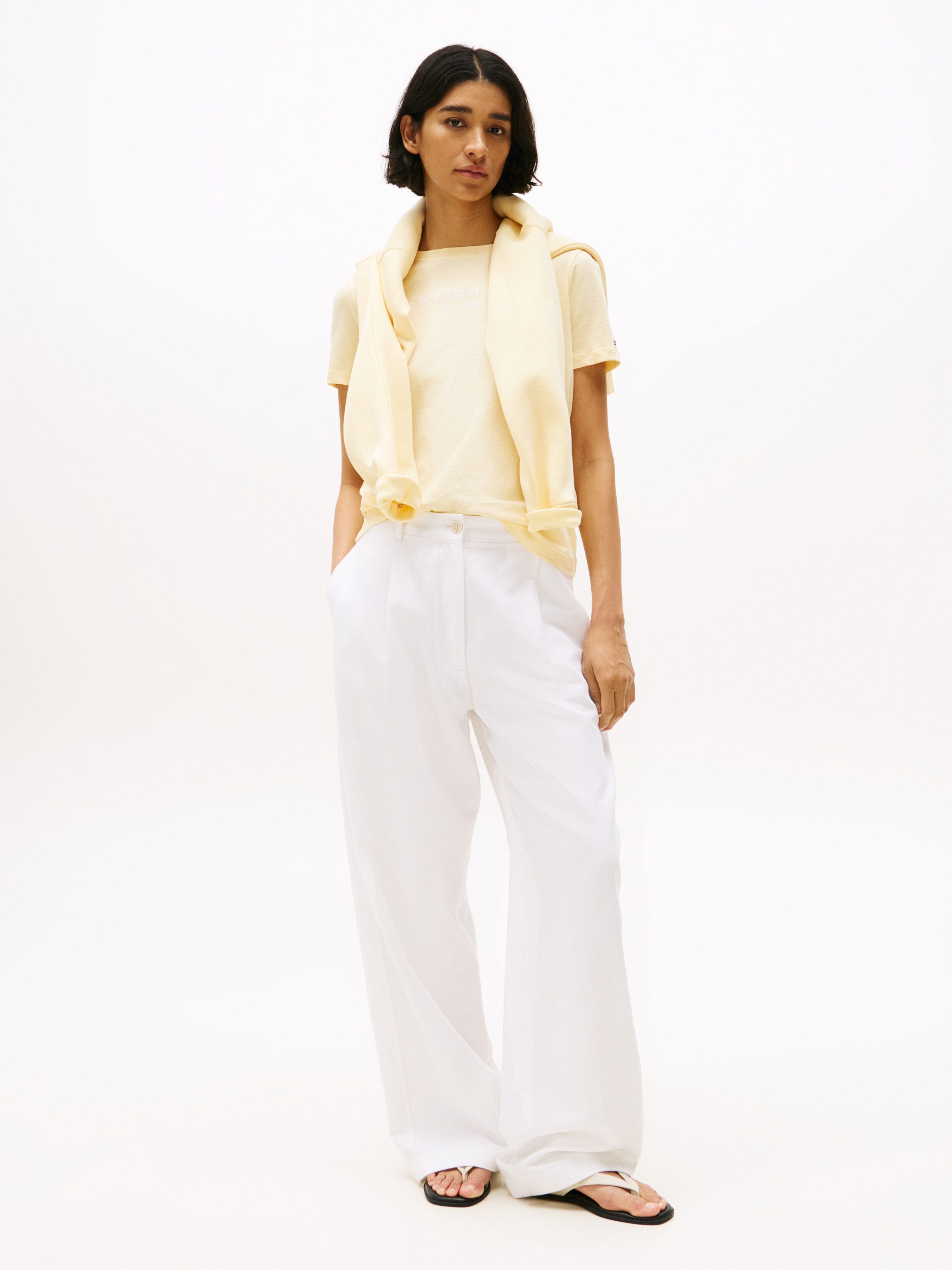 Tommy Hilfiger Kurzarmshirt REG CORP LOGO C-NK mit Logoschriftzug und Stick günstig online kaufen