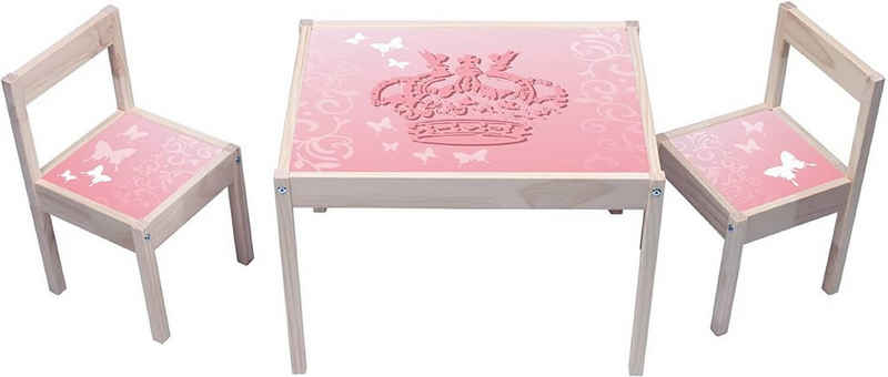 STIKKIPIX Möbelfolie »KA08«, (MÖBEL NICHT INKLUSIVE) Pink Princess Butterfly Aufkleber - Möbelsticker passend für die Kindersitzgruppe LÄTT von IKEA