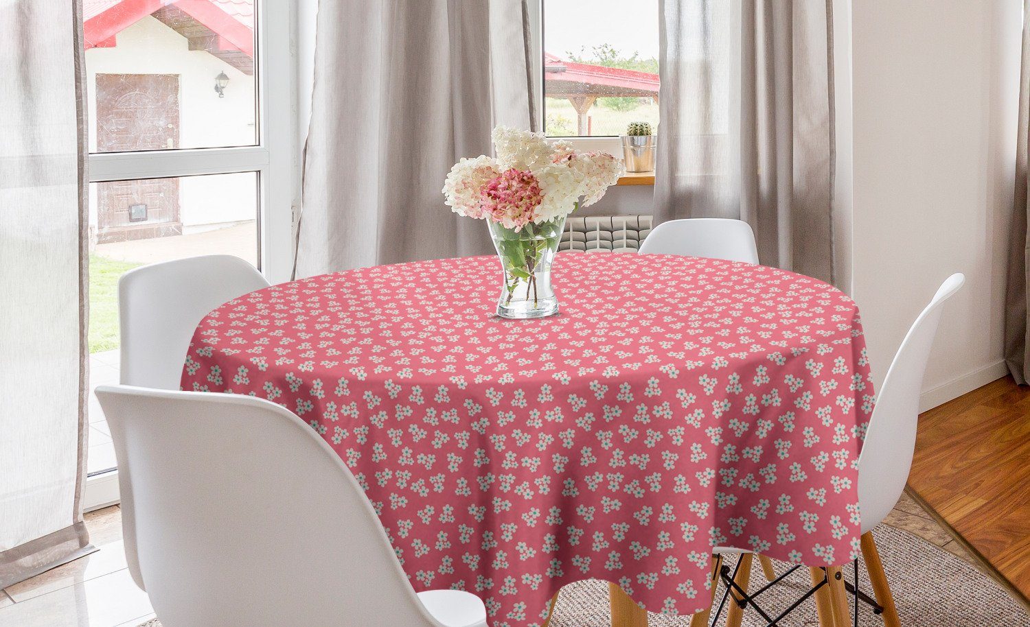 Tischdecke Kreis Abakuhaus Zusammensetzung Tischdecke Abdeckung Dekoration, Landhaus Gänseblümchen Esszimmer Küche für