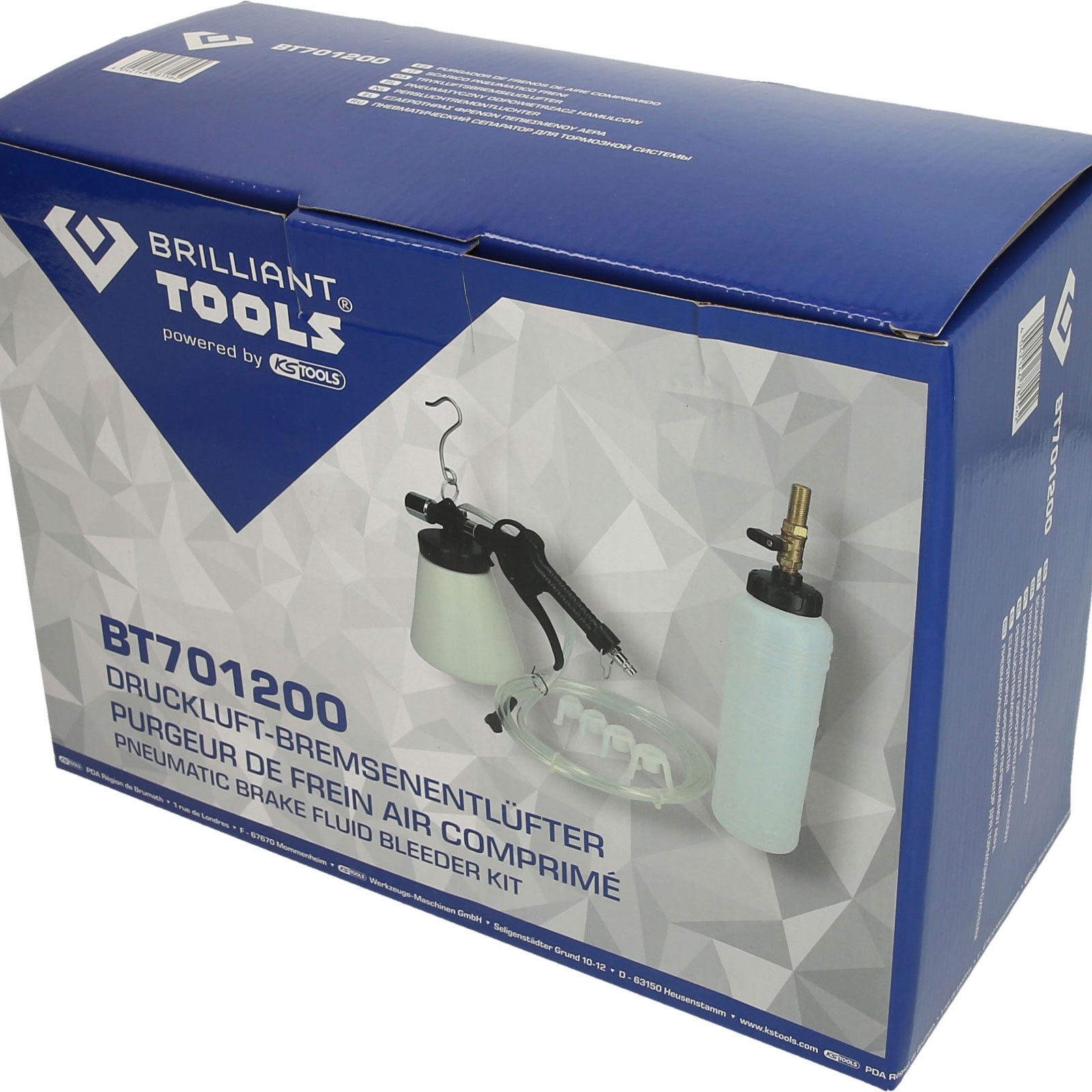 Brilliant Tools compressed air hose BRILLIANT TOOLS compressed air brake bleeder 6-piece set - BT701200