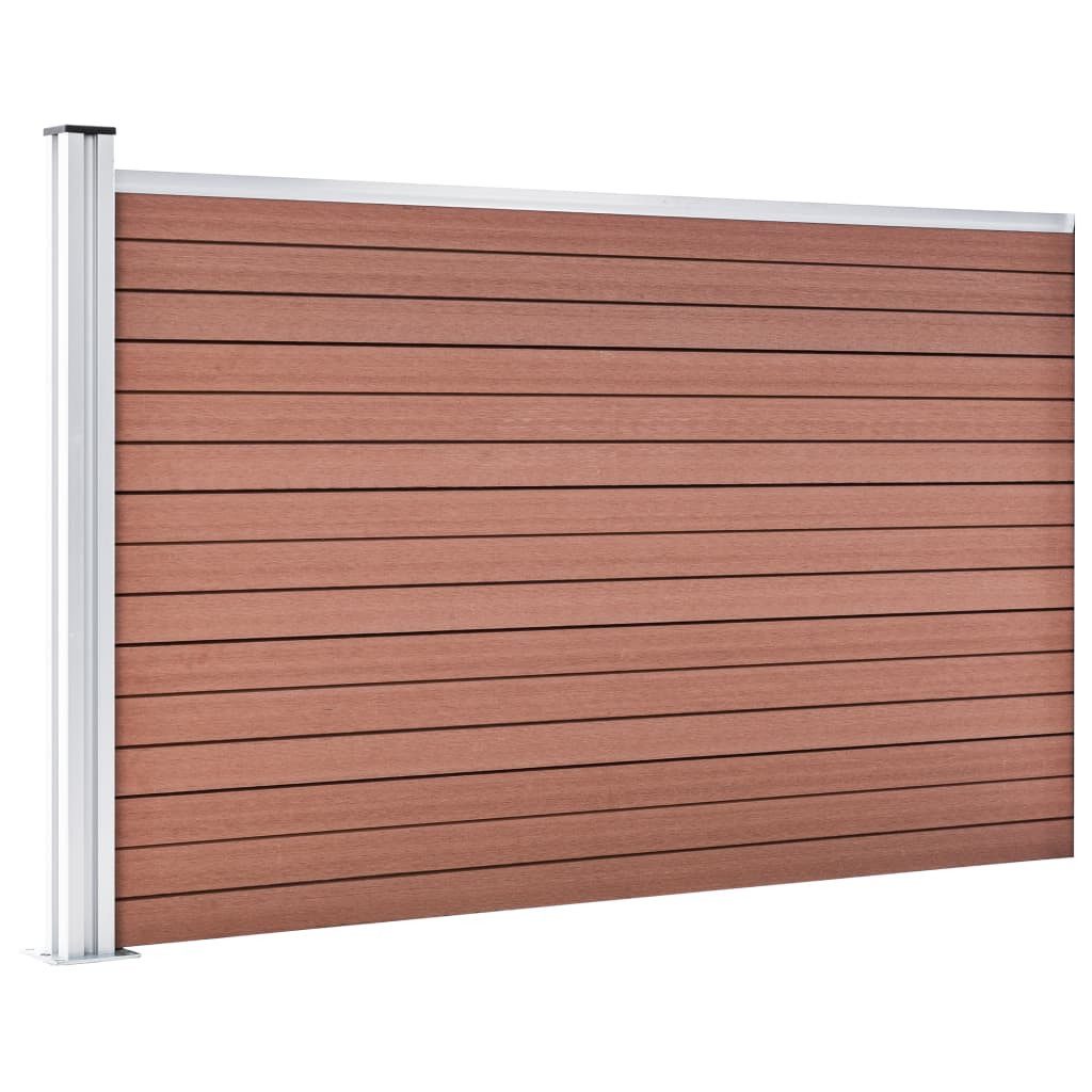 vidaXL Gartenzaun Gartenzaun WPC 175x105 cm Braun, (1-St)
