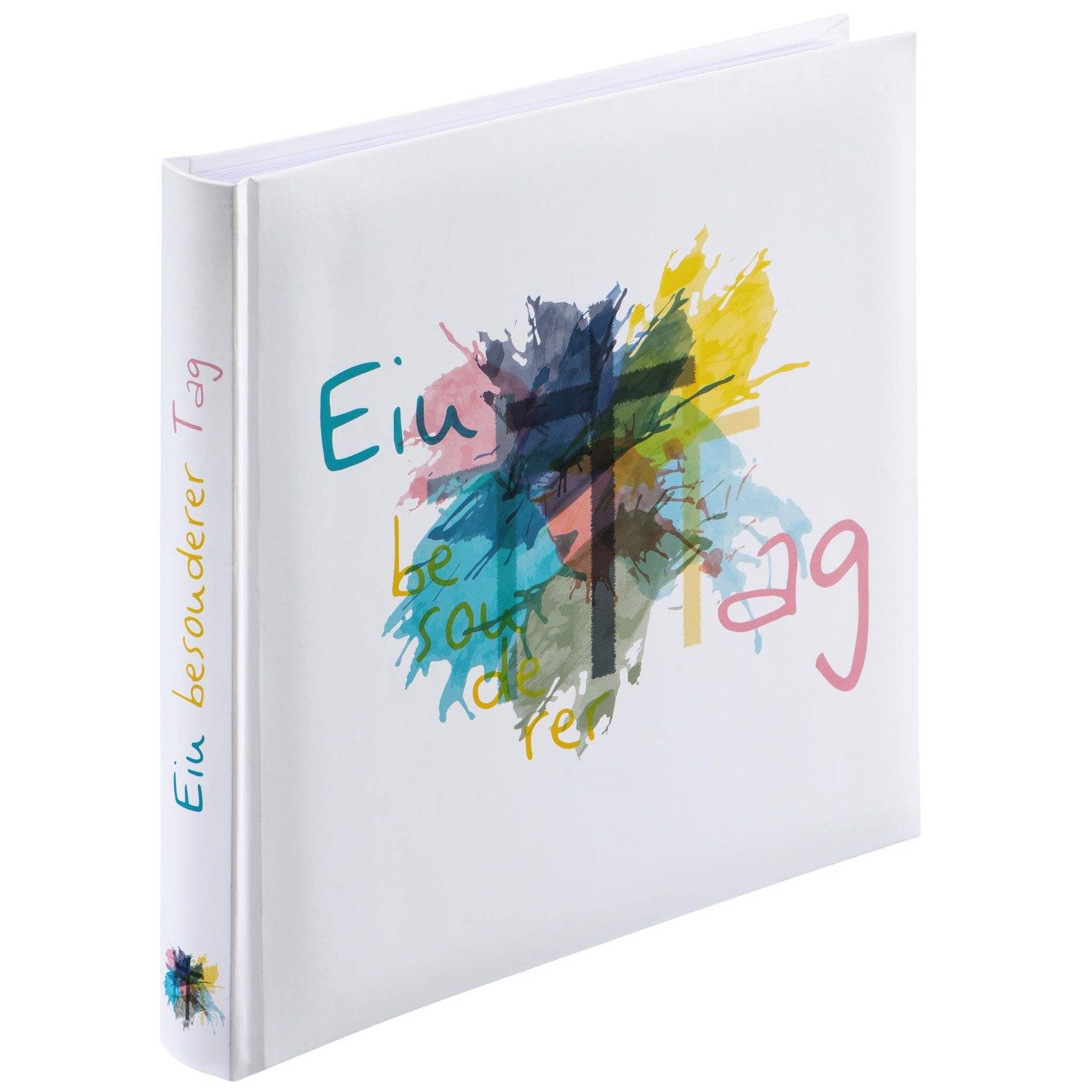 Hama Fotoalbum Hama Buch Foto-Album Foto-Buch 50x Seiten, 100 Bilder 10x15cm Buch-Format Taufe Kommunion Firmung Kreuz Motiv