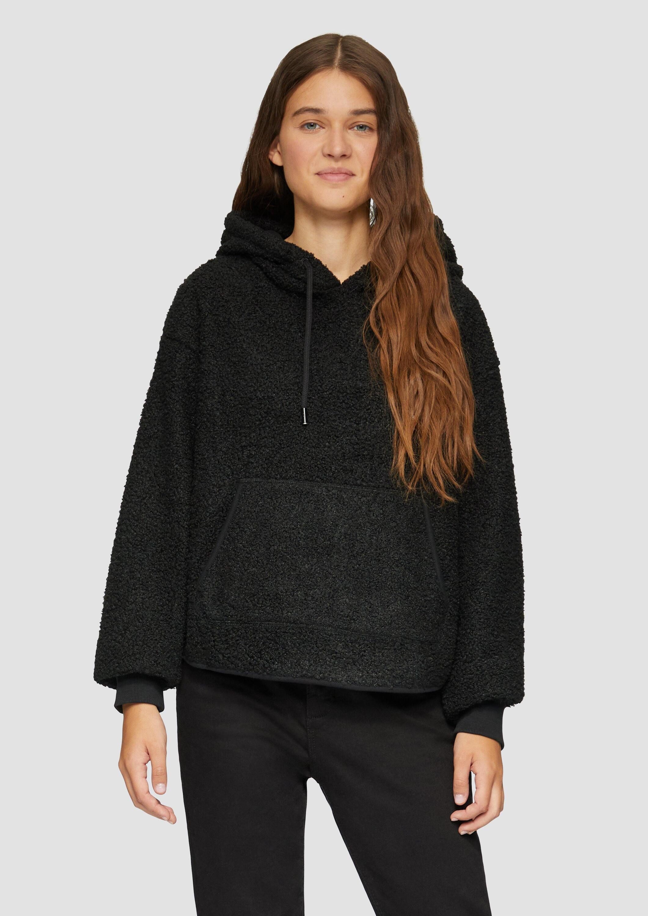 QS Sweatshirt Sweatshirt Sweatshirt aus Teddy-Fleece günstig online kaufen