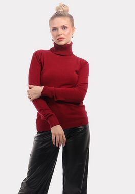 YC Fashion & Style Rollkragenpullover Basic Rollkragenpullover aus Feinstrick (1-tlg) in Unifarbe