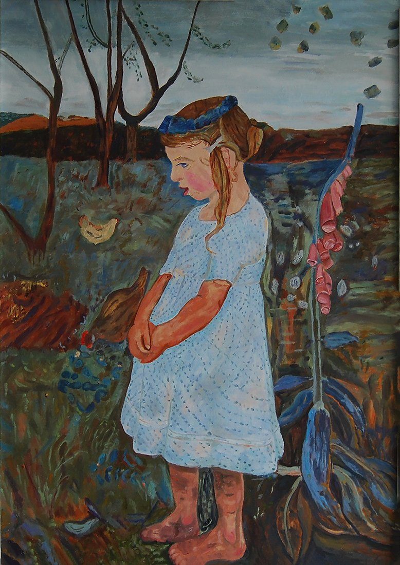 BillerAntik Kunstdruck Elsbeth Expressionismus Mädchen Garten Paula Modersohn-Becker Kunst A3, (1 St)