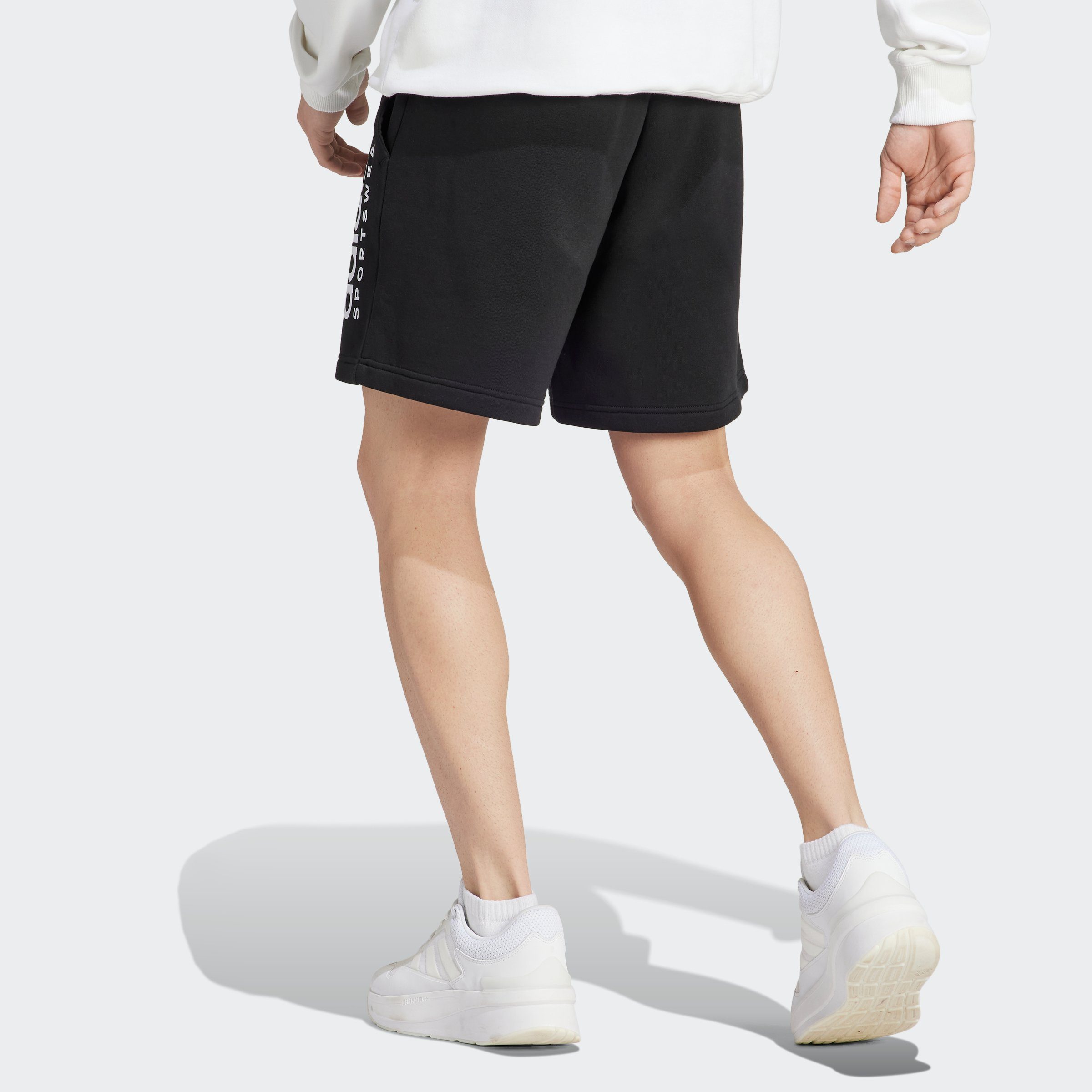 adidas ALL GRAPHIC Black (1-tlg) SZN Sportswear FLEECE Shorts