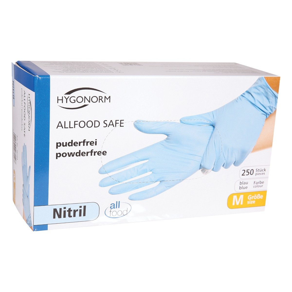 Franz Mensch Nitril-Handschuhe Hygonorm "Allfood Safe", Blau, 250 Stück