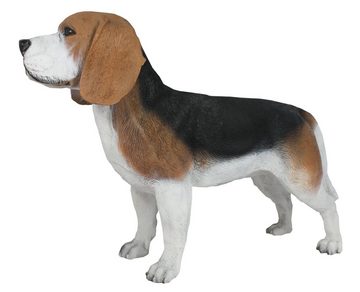 colourliving Tierfigur Hunde Figur Beagle Butch stehend Hund Tierfigur Hundefigur, Handbemalt, Wetterfest