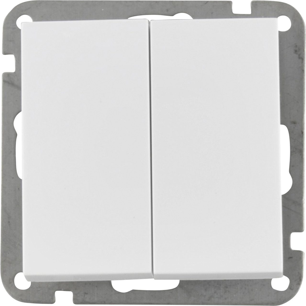 UNITEC Lichtschalter Unitec Doppel-Wechselschalter mit Wippe ultraweiß