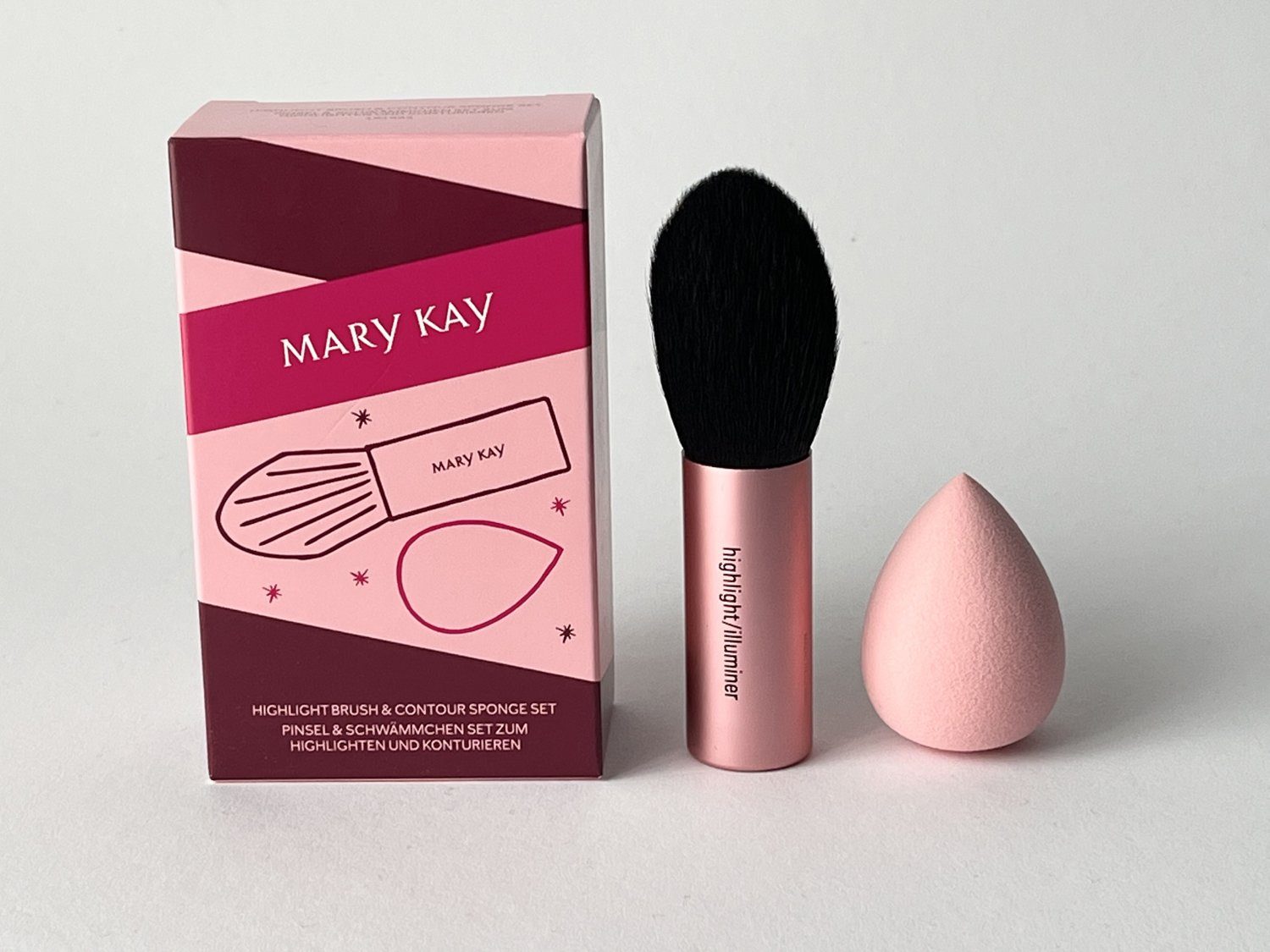 Mary Kay Highlighterpinsel Highlight Brush & Contour Sponge Set Pinsel & Schwämmchen, 1 tlg.
