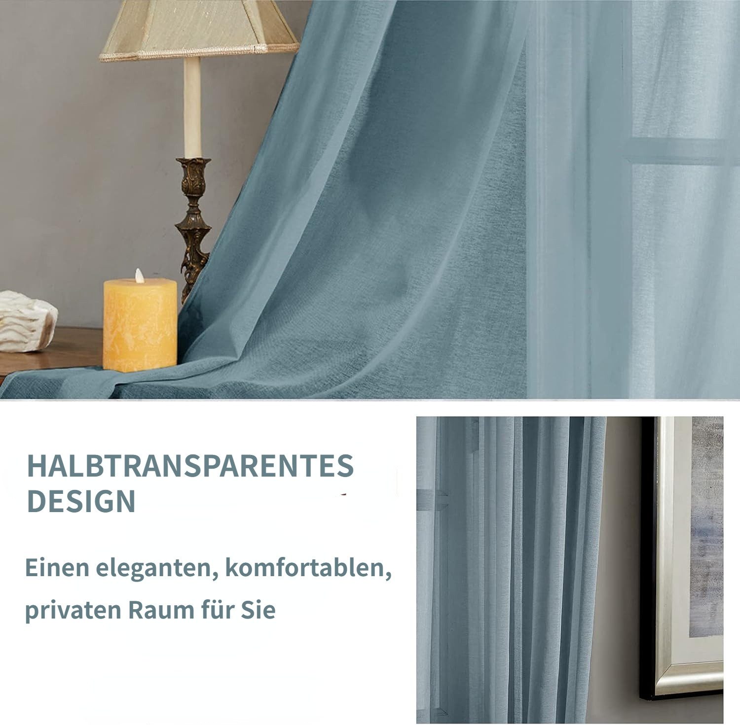 BYSURE Gardine, Ösen (2 St), transparent, günstig online kaufen