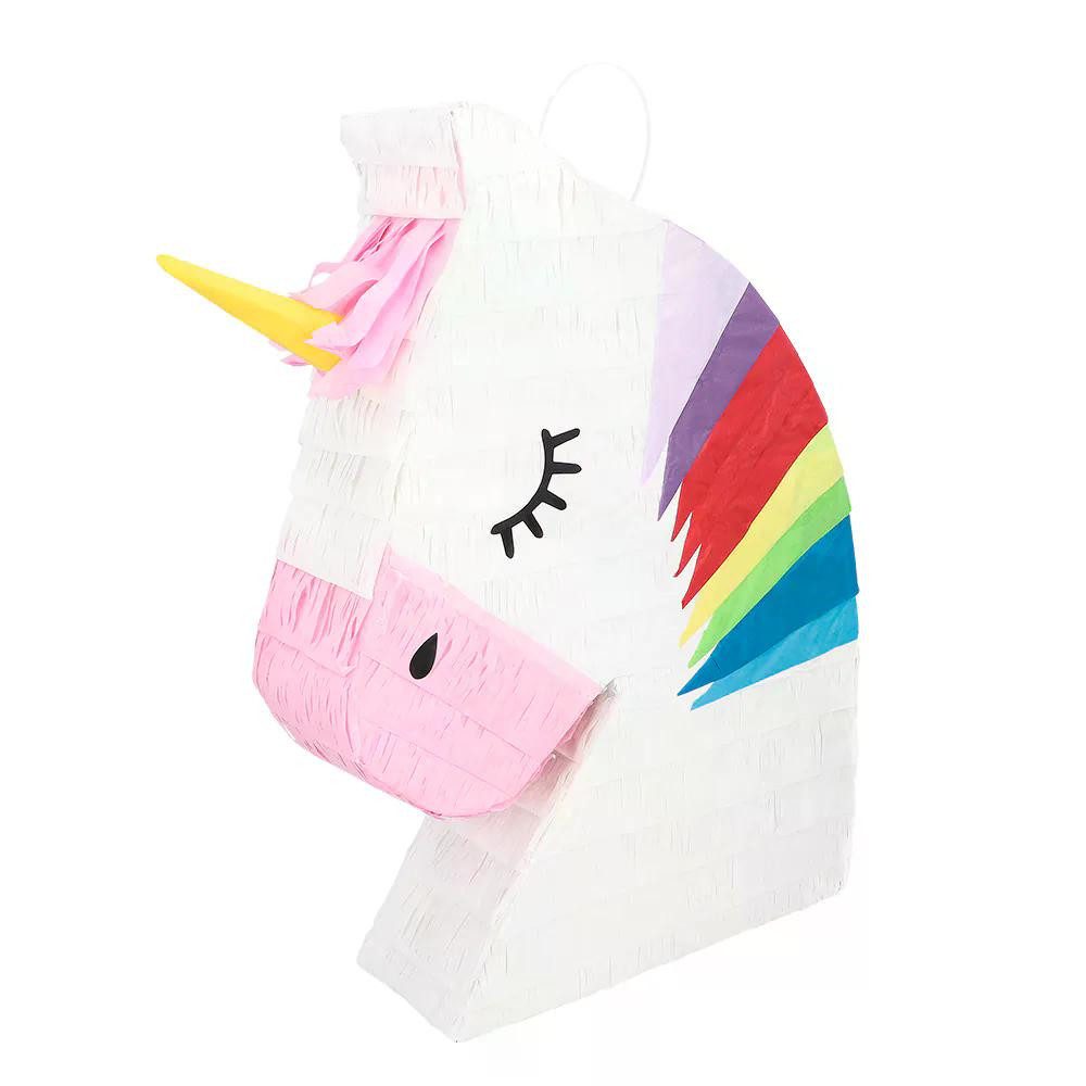 Boland Pinata Pinata Einhorn Aurora weiß Regenbogen zum Befüllen für Kinderparty, Ideal für Kindergeburtstag, Mädchenpartys mit Einhorn-Motto