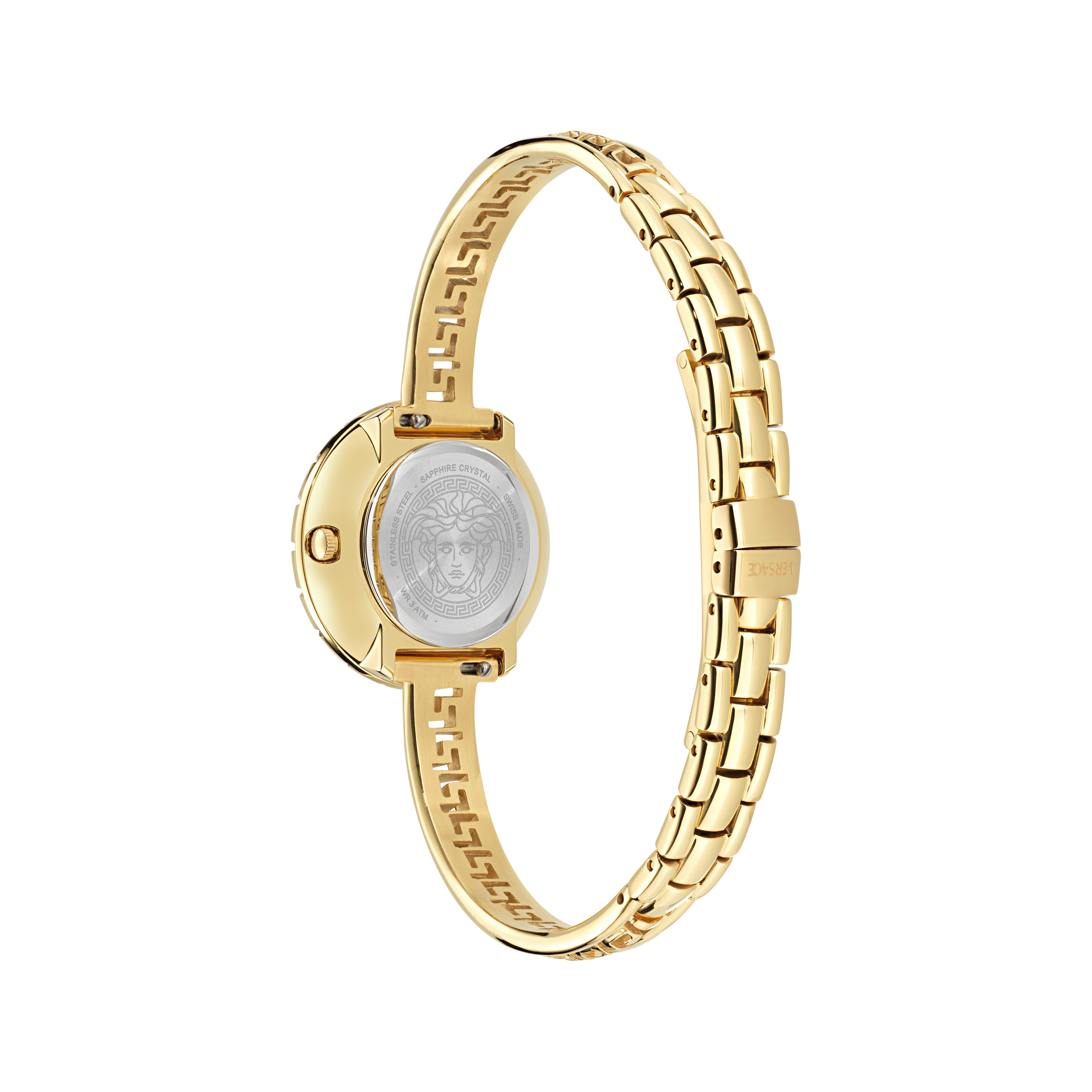 Versace Quarzuhr GRECA PENDANT VE5I00226, (Set, 3-tlg., mit Wechselarmband und Kette), Armbanduhr, Damenuhr, Swiss Made, Ideal auch als Geschenk, analog