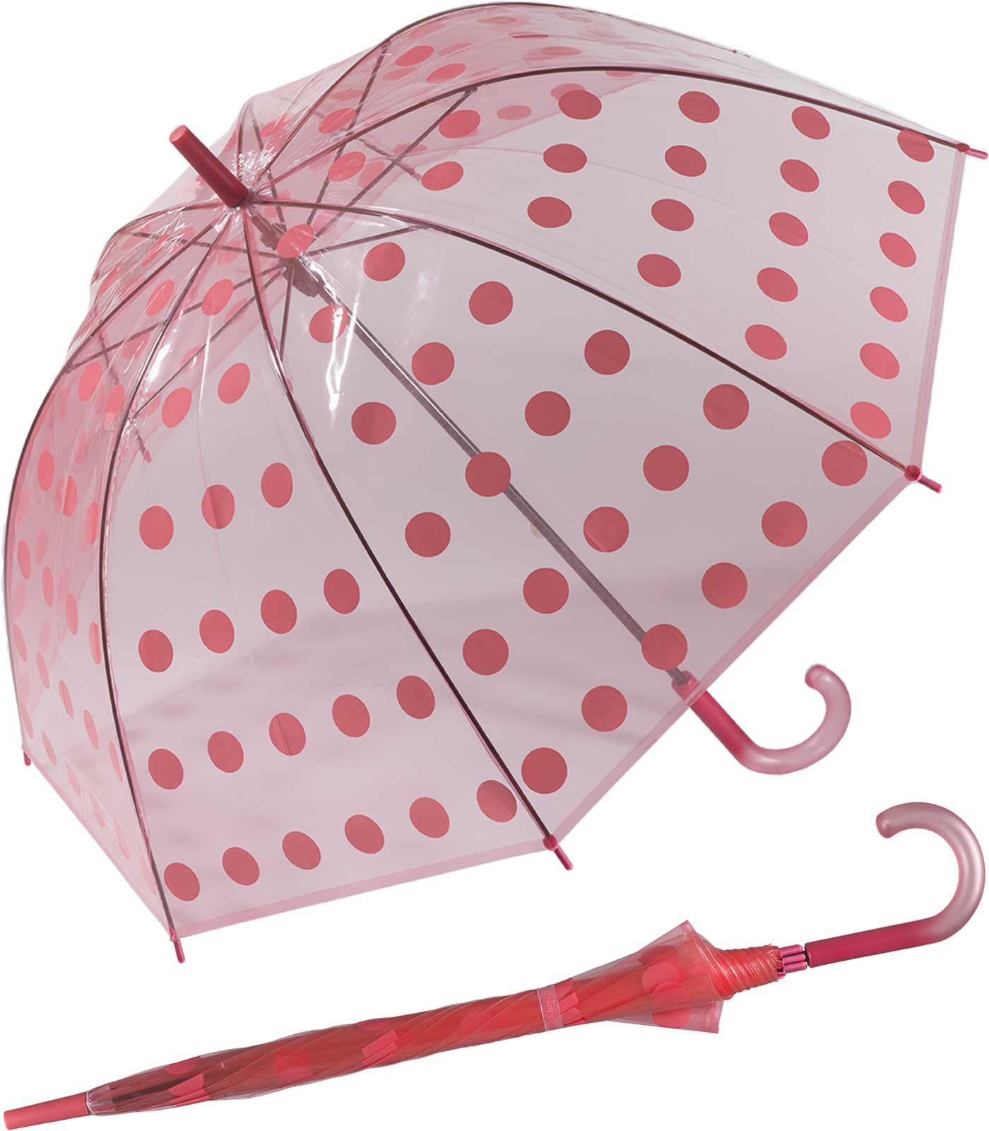 HAPPY RAIN Stockregenschirm großer transparenter Glockenschirm Big Dots, bu günstig online kaufen