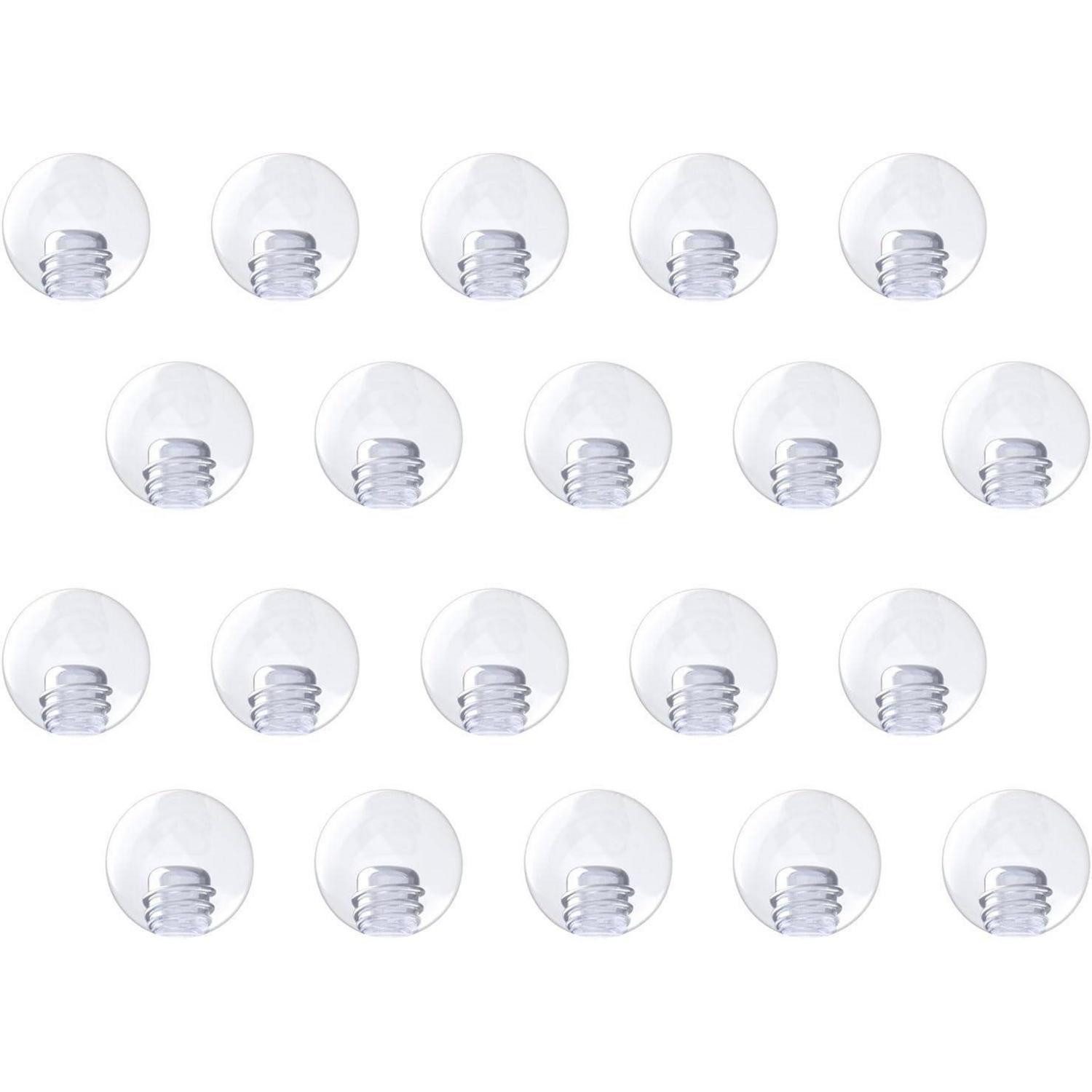 Besyvvin Piercing-Set 20er Piercing Kugel Set 1,2mm Chirurgenstahl 3mm Ersatzkugeln Schwarz