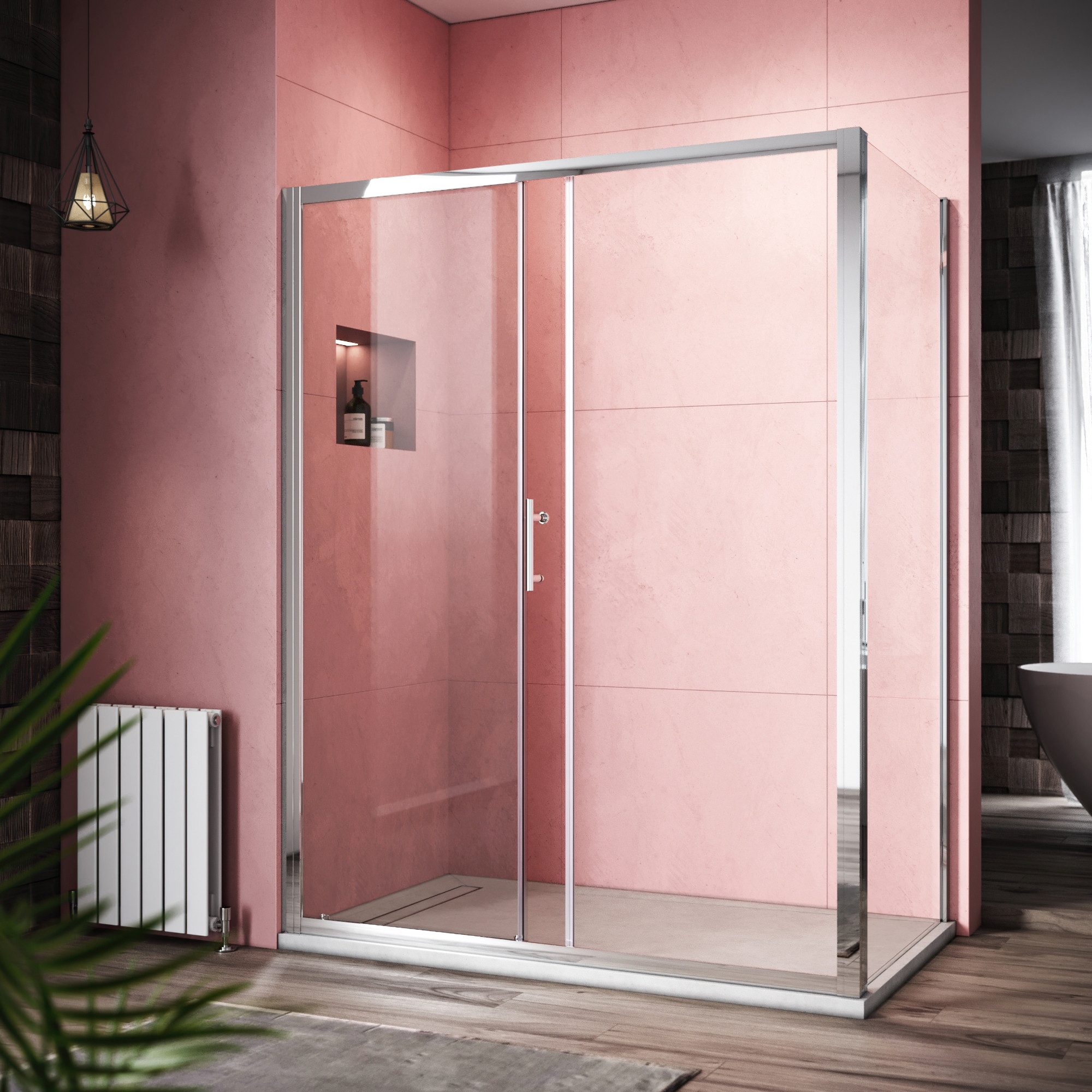 SONNI Eckdusche Duschkabinen,Eckdusche,Einzelschiebetür,100-170 x 185cm, Bx günstig online kaufen