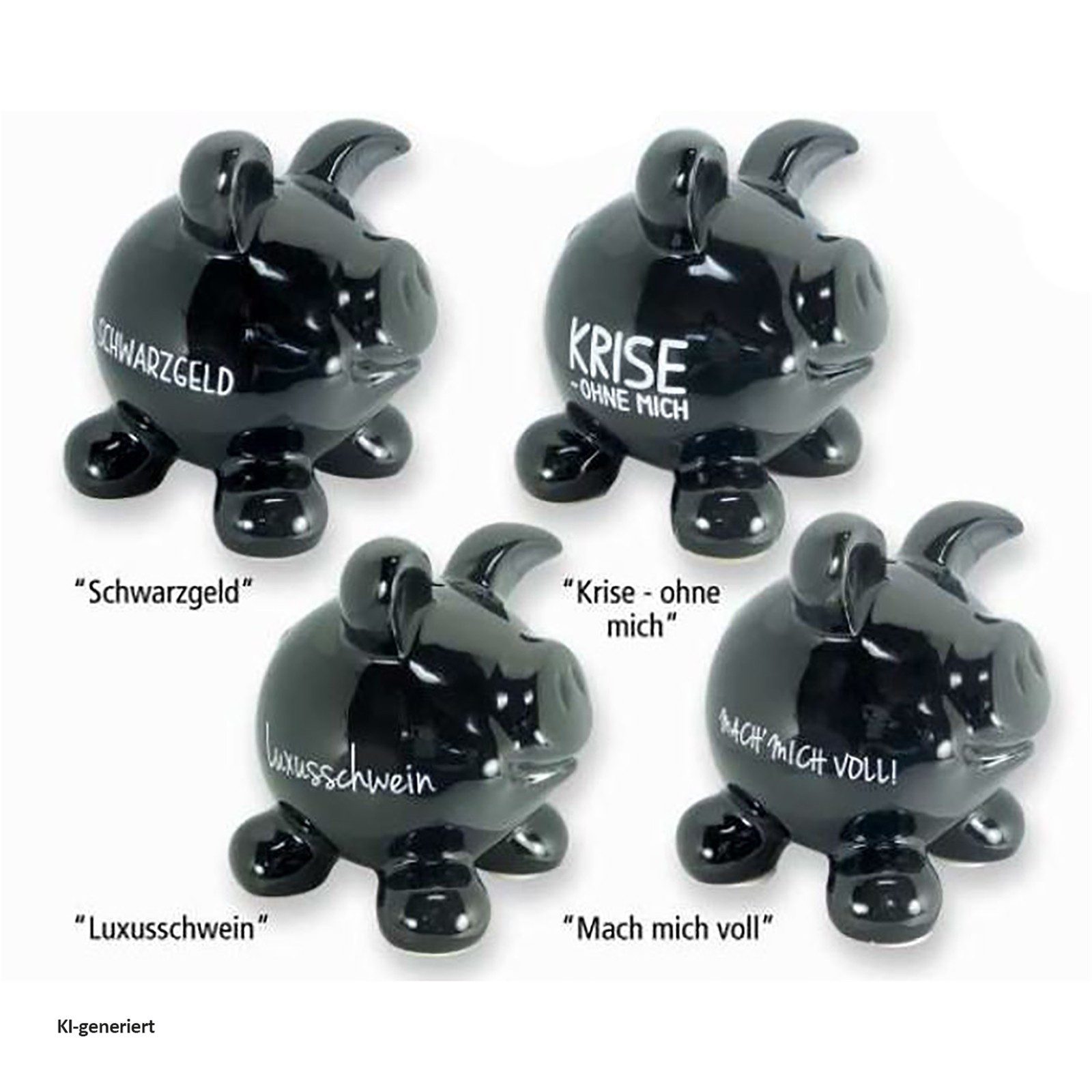 HTI-Living Spardose Sparschwein mit Schriftzug, farbig sortiert, (Stück, 1-tlg., 1 Spardose), Spardose