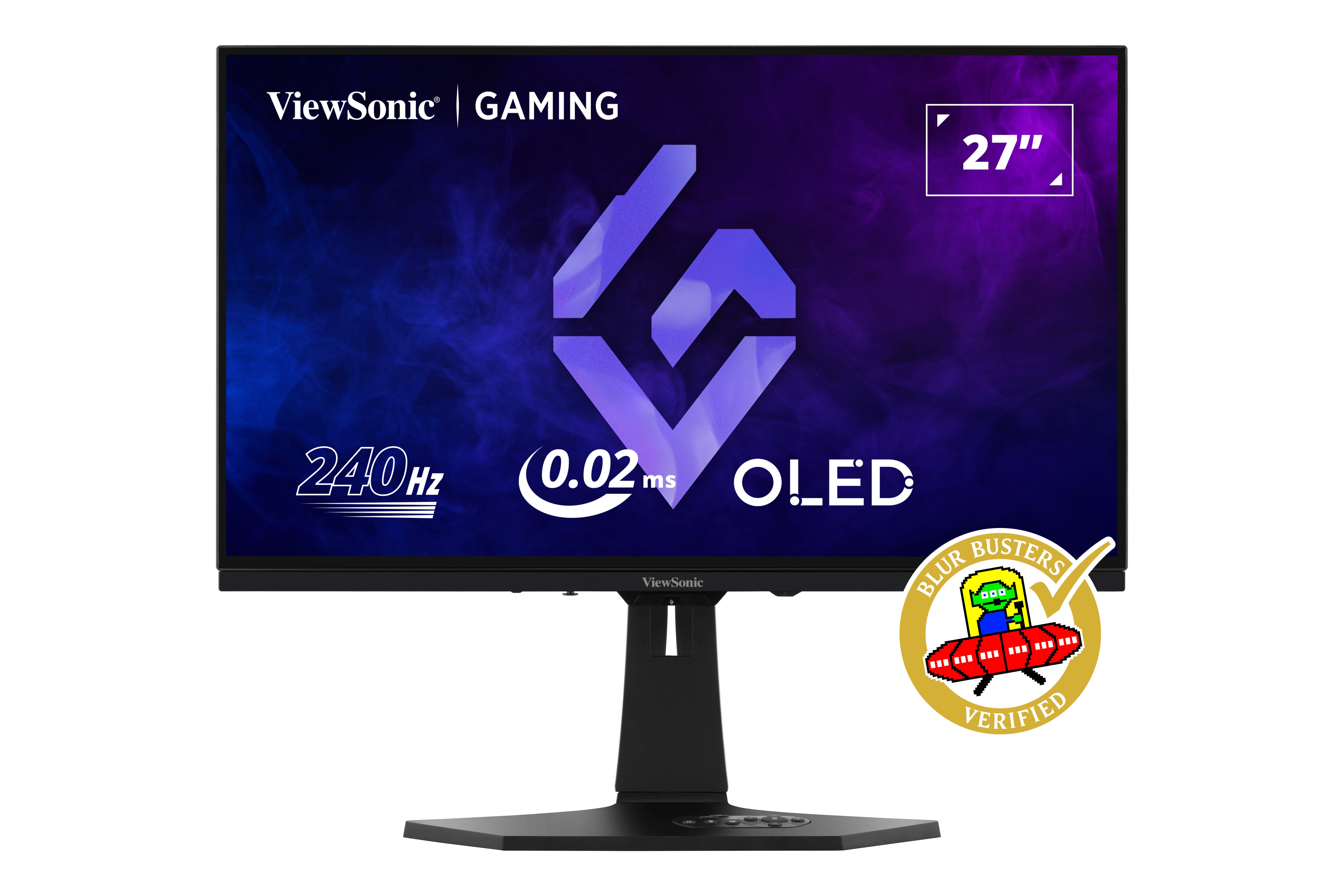 Viewsonic XG272-2K-OLED Gaming-Monitor (69 cm/27 ", 2560 x 1440 px, QHD, 0,02 ms Reaktionszeit, 240 Hz, OLED, anpassbare RGB-Beleuchtung, inkl. Fernbedienung)