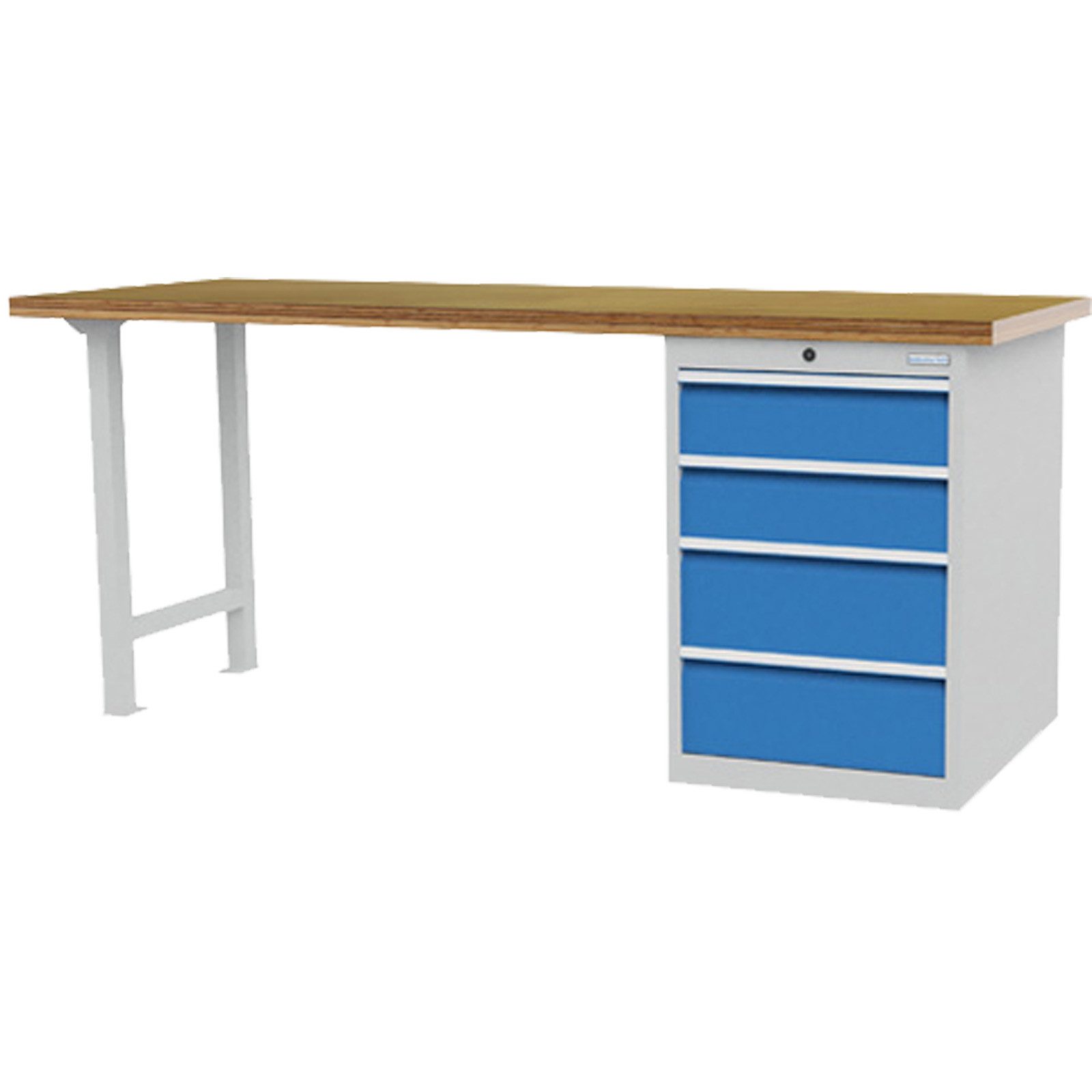 BEDRUNKA+HIRTH Werkbank Bedrunka+Hirth Reihenwerkbank Breite 2.000 mm R 24-24 2x Schublad...