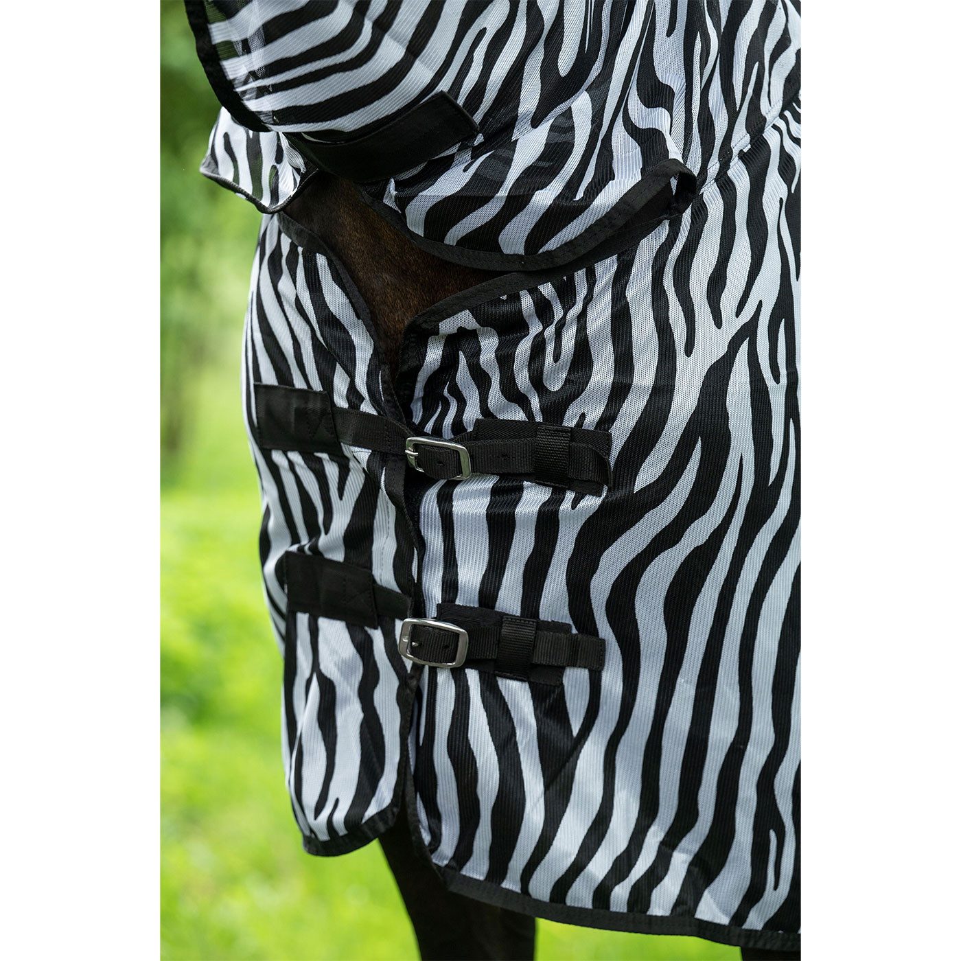 HKM Pferde-Fliegendecke Zebra mit Halsteil und Bauchlatz