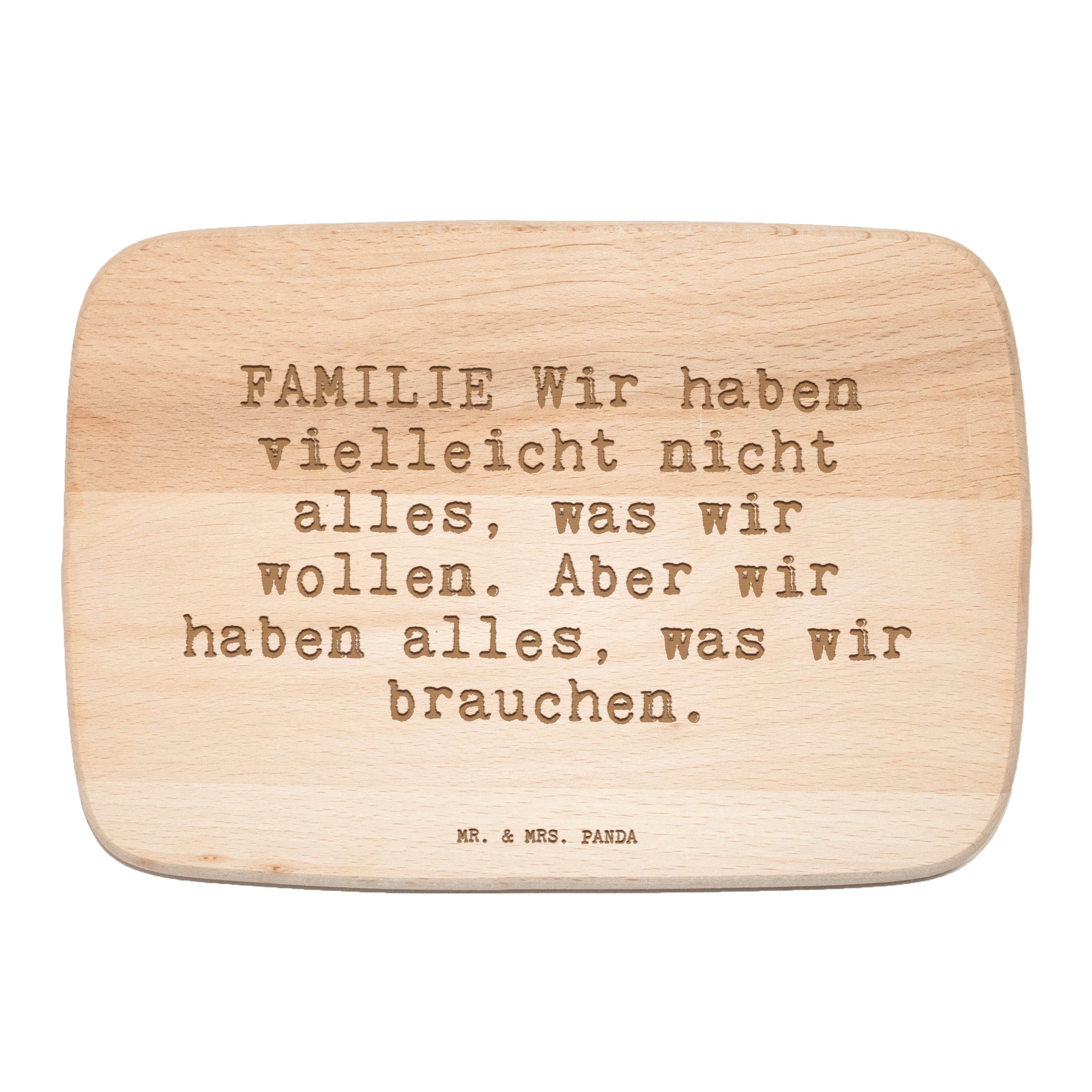 Mr. & Mrs. Panda Frühstücksbrett »FAMILIE Wir haben vielleicht nicht