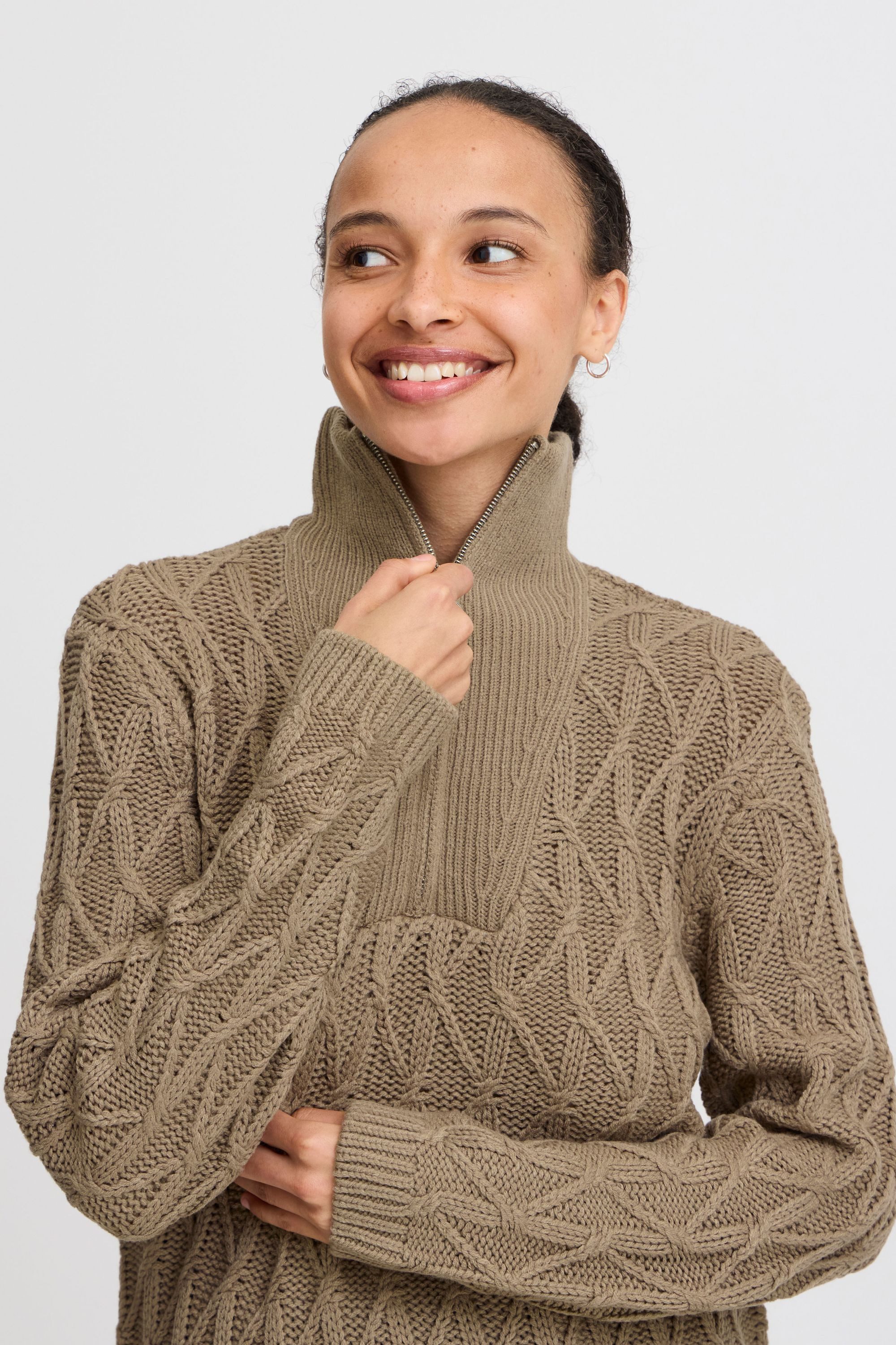 b.young Strickpullover BYOTINKA HALFZIP JUMPER 4 - KNIT