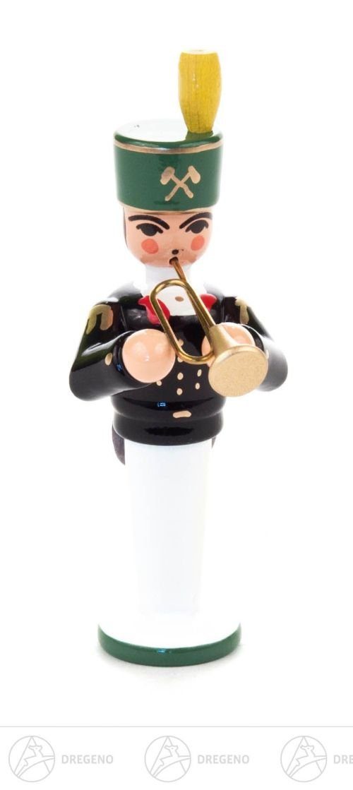 cm mit Höhe Weihnachtsfigur Erzgebirge NEU, Bergmusiker Trompete Miniatur Trompete Dregeno mit ca 6,5