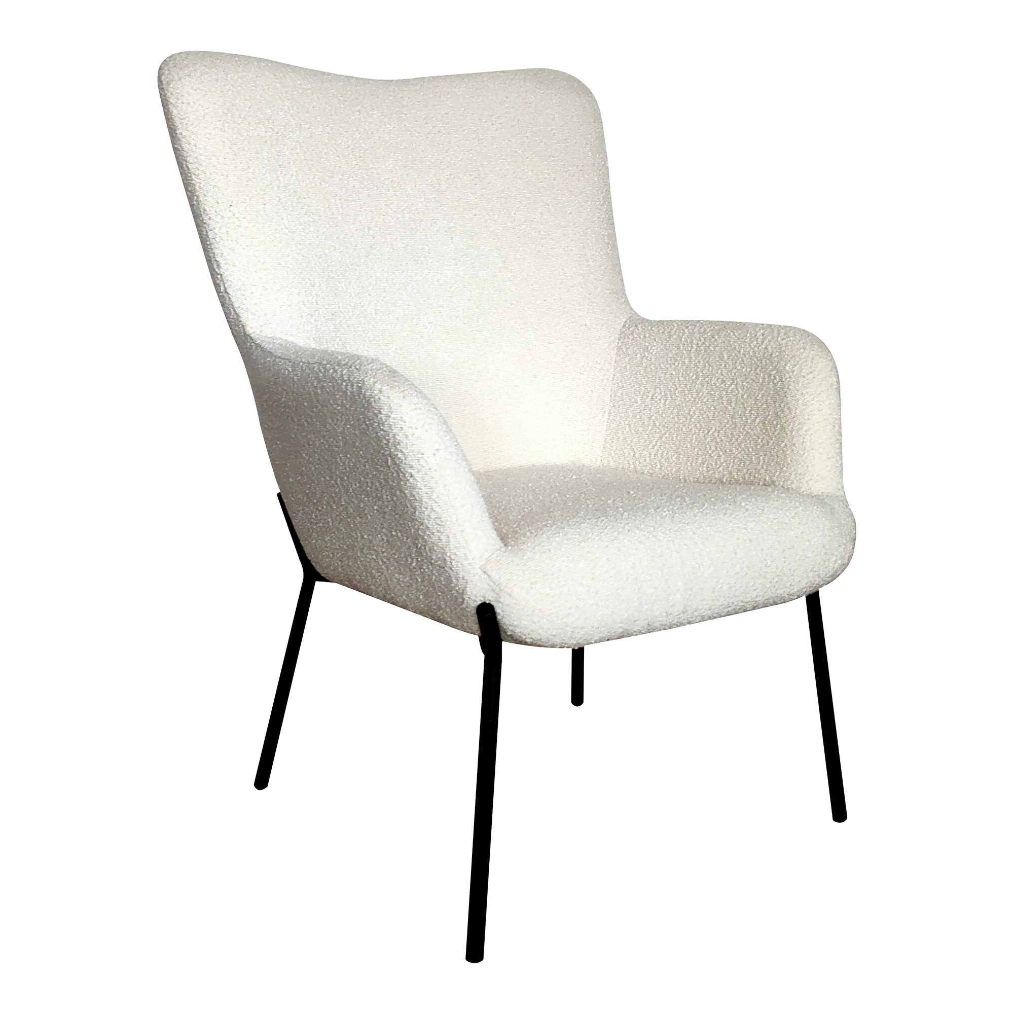 Relaxsessel in Weiss, Stoff - 70x98x79cm (BxHxT)