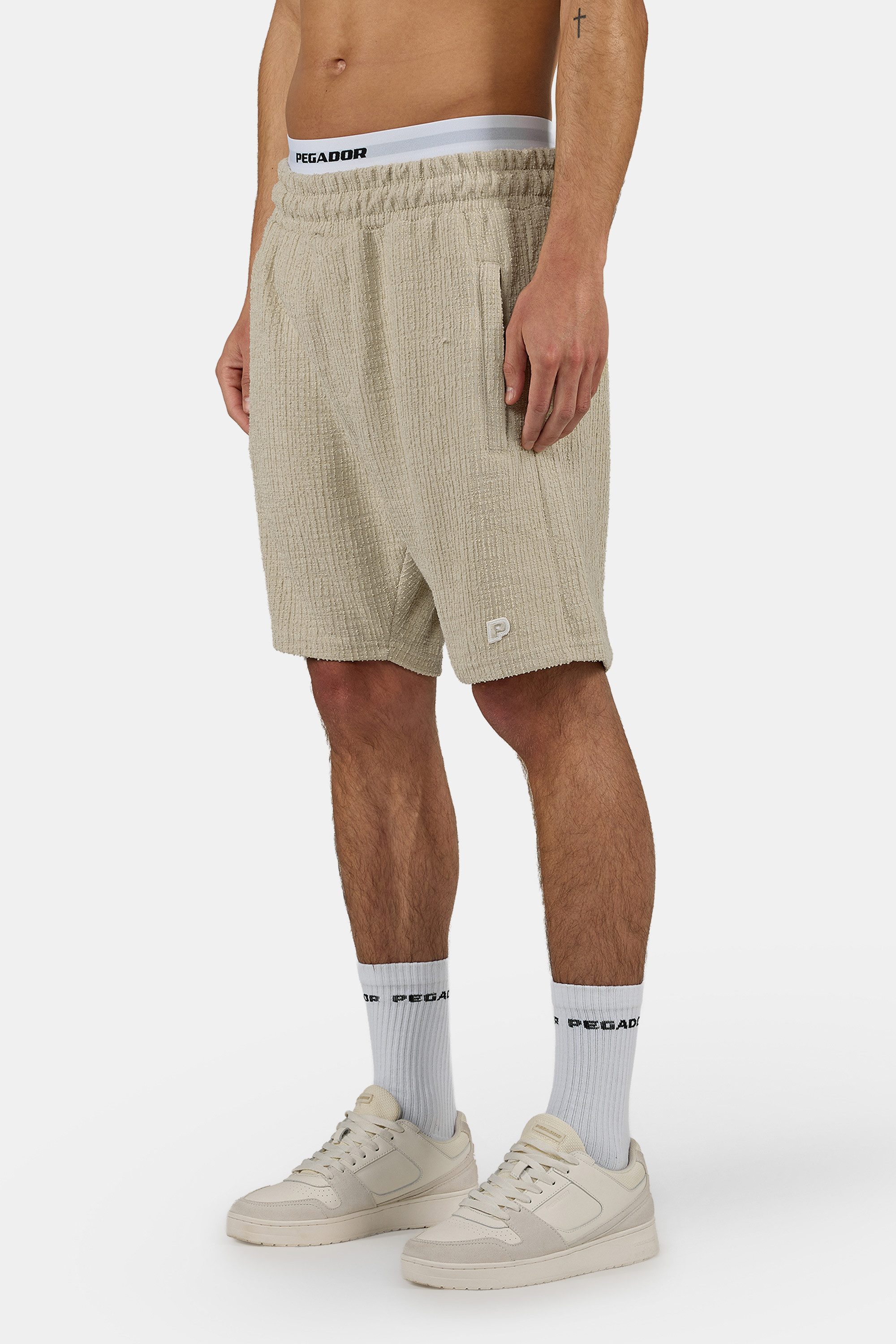 PEGADOR Shorts Libco Structured Knit Shorts Materialmix, regular fit