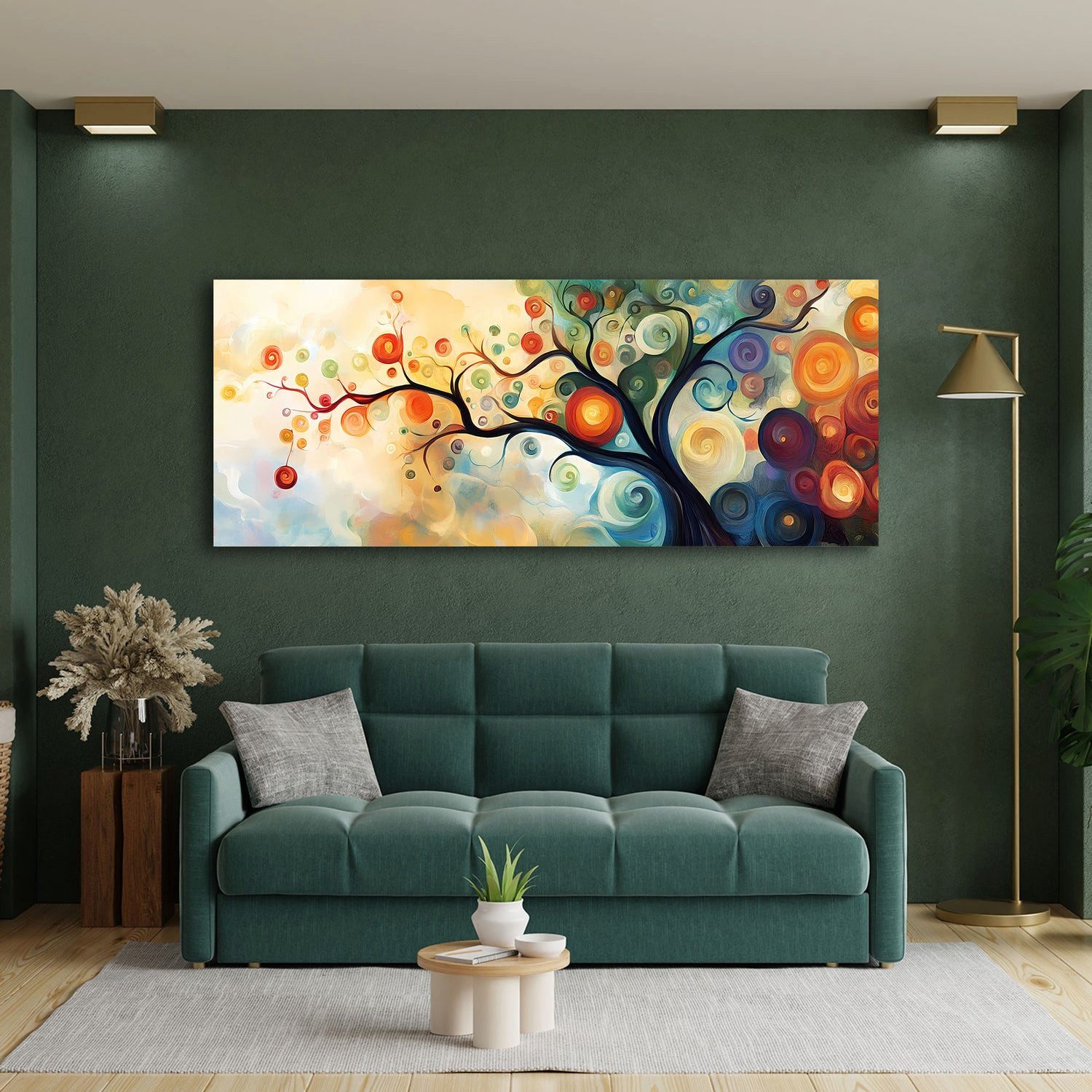 Artedinoi Leinwandbild Lebensbaum fantasievoll modern Leinwandbild Wandbild Kunstdruck XL Wan, Lebensbaum, modern