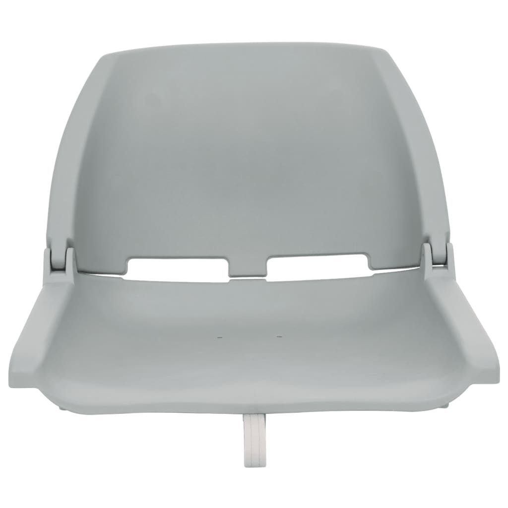 vidaXL Segelboot 2-tlg. Bootssitz-Set Klappbar Grau, (1-St)