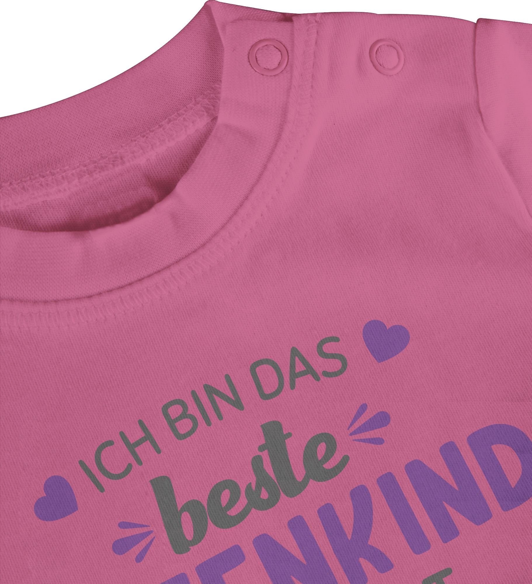 Shirtracer T-Shirt Ich Patentante Baby beste grau/lila Pink Patenkind das bin 2 der Welt