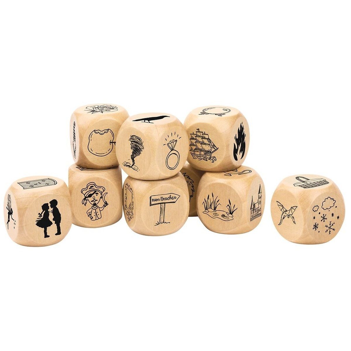 Moses. Verlag Spiel Geschichtenwürfel Märchen – kreatives Erzählspiel aus Holz