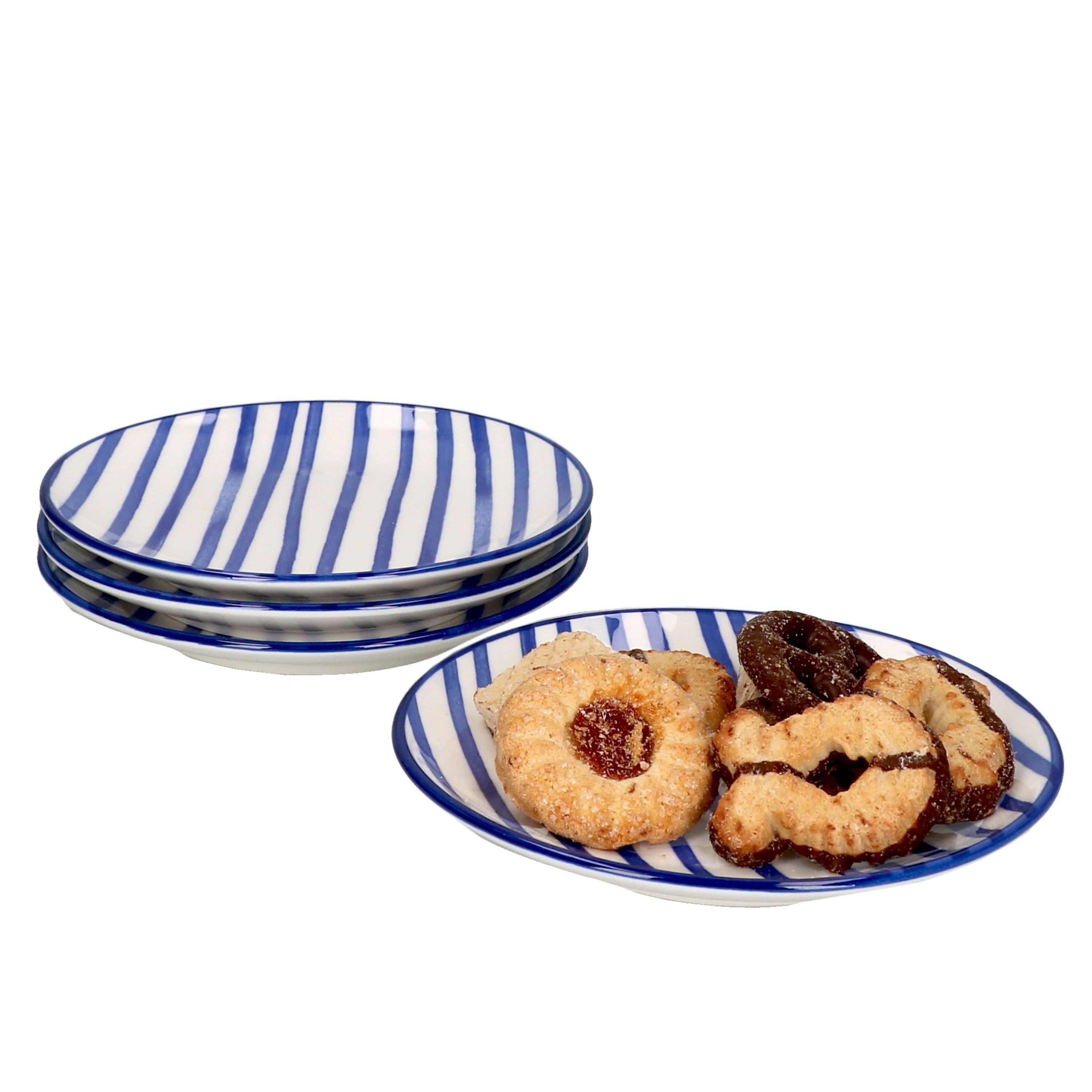 Ritzenhoff & Breker Frühstücksteller 4er Set Teller 14,5cm Streifen Seaside - Ritzenhoff 270242
