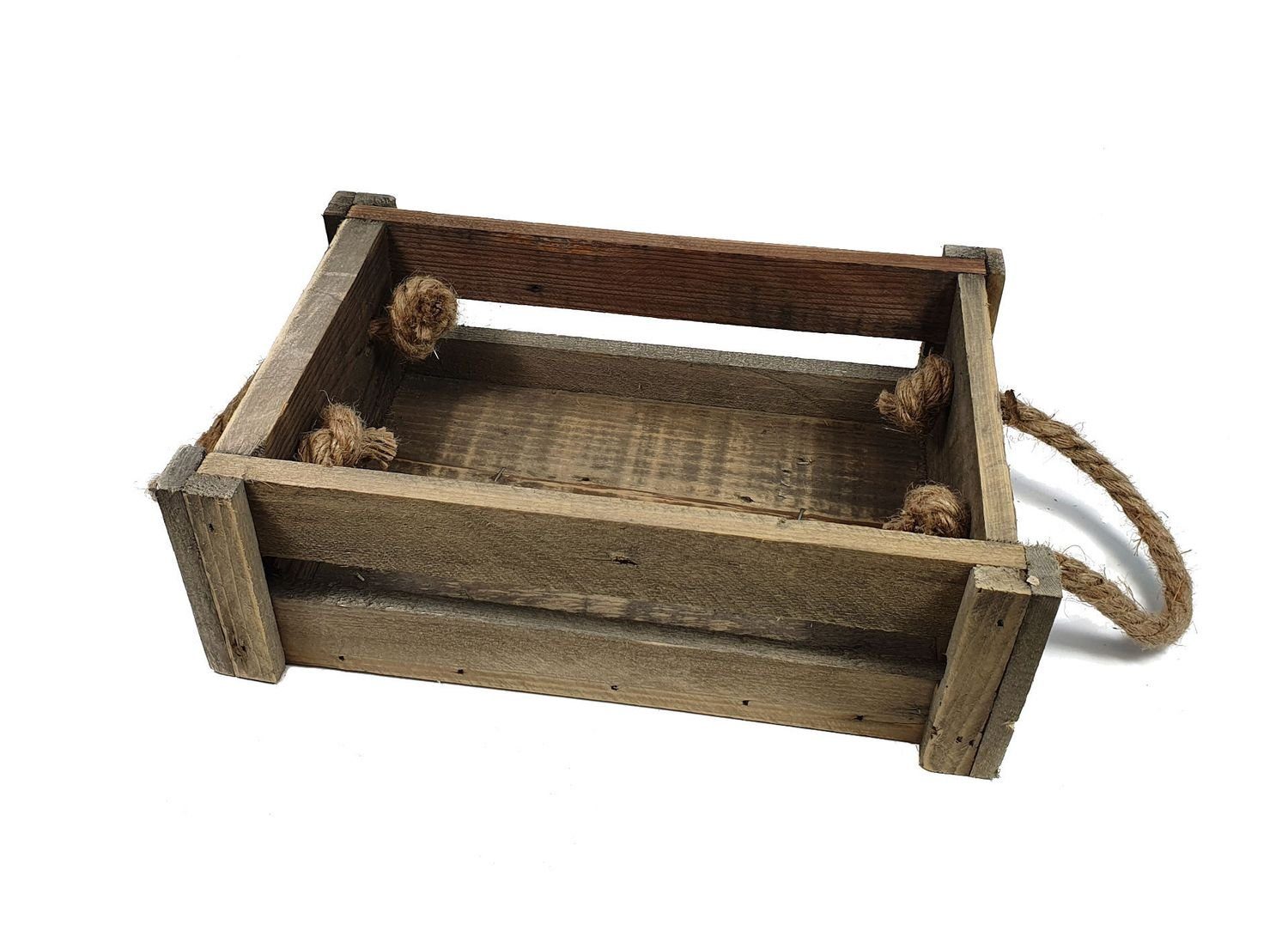 Intertoys Aufbewahrungsbox Deko-Holzkisten 2er-Set Dekokiste Holzbox Obstkiste Weinkiste Aufbewah