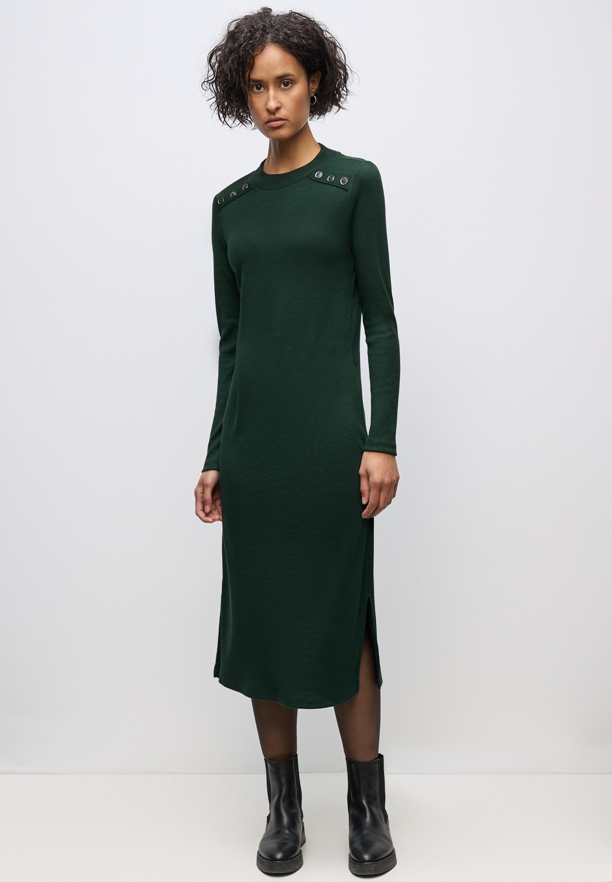 STREET ONE Midikleid in Unifarbe günstig online kaufen