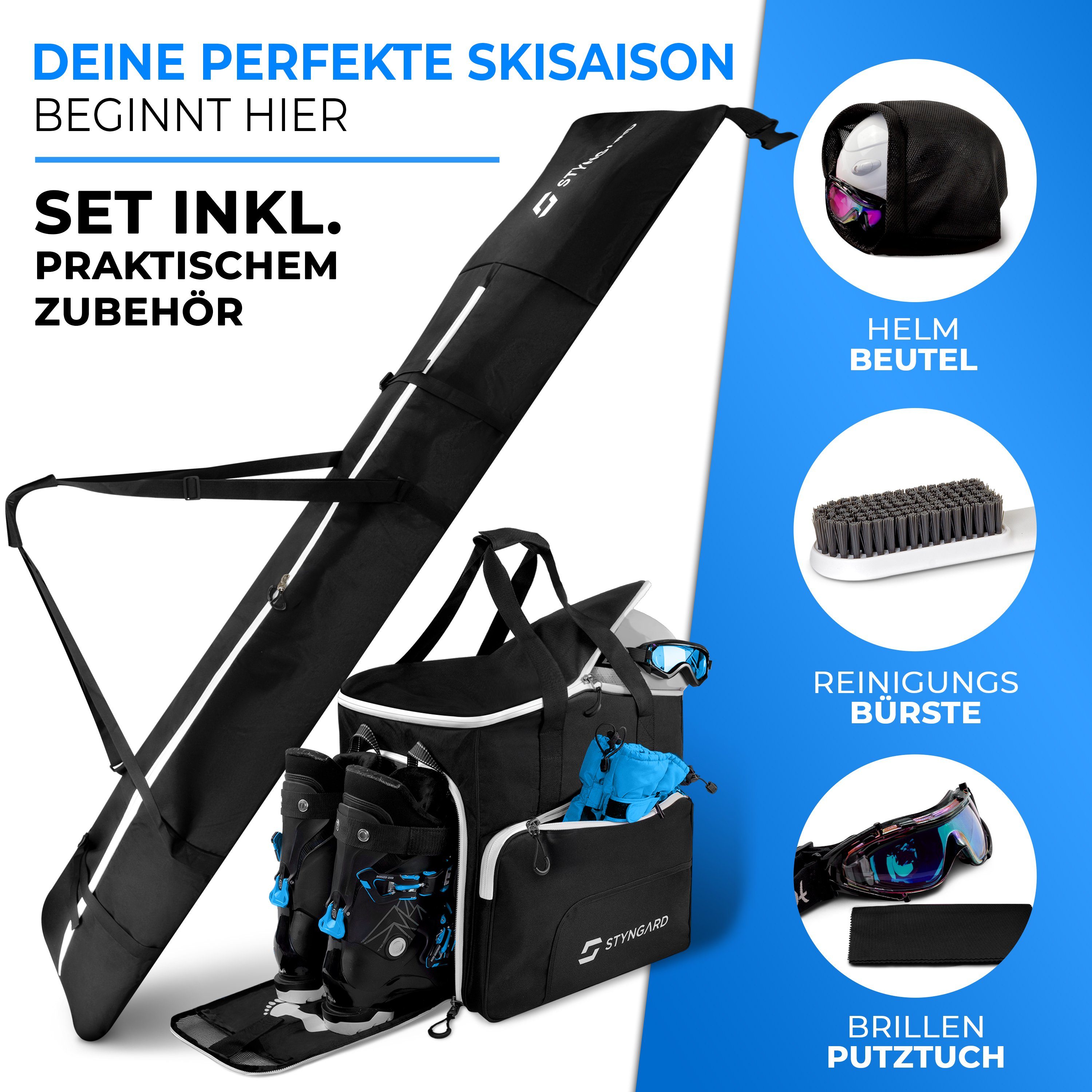 Styngard Skitasche CALGARY (Boardbag Snowboard), Snowboardtasche Set mit Stiefeltasche