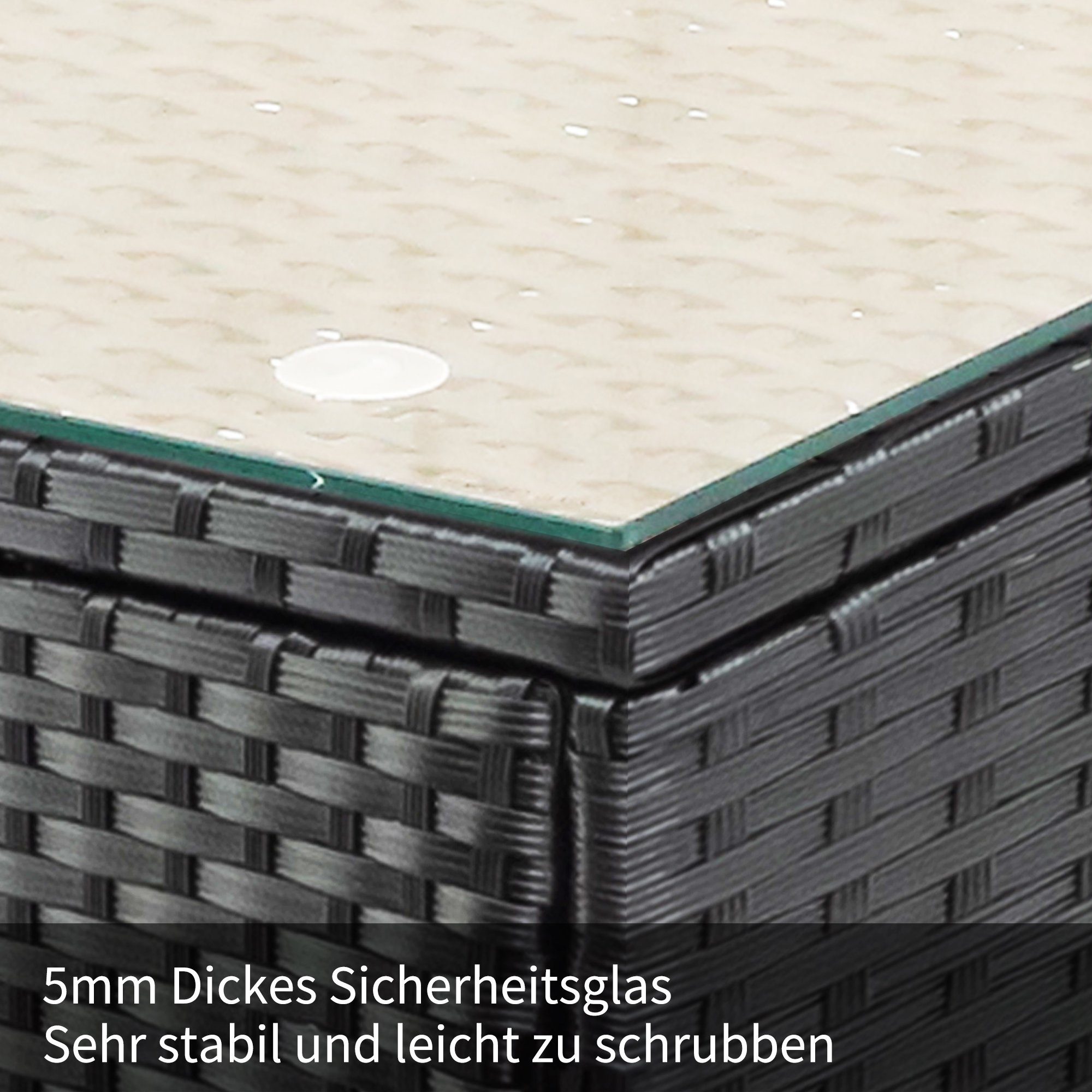 Merax Gartenlounge-Set 5-teilig Gartenmöbel Set aus Polyrattan für 4 Personen, (5-tlg), Sitzgruppe Balkonset mit Kissen, Couch-Set für Garten, Terrasse