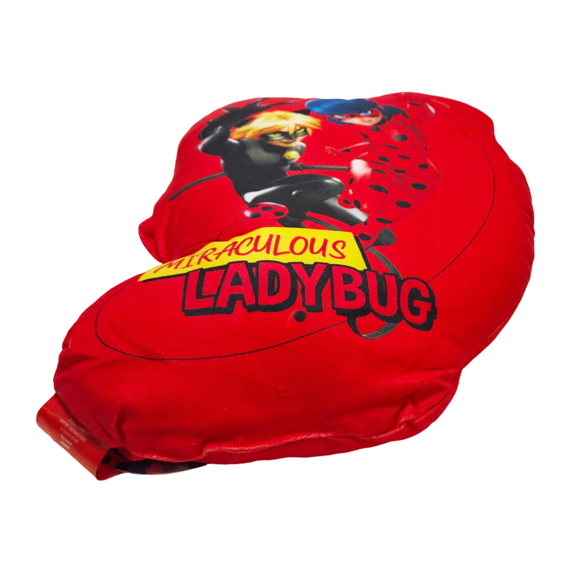 Miraculous - Ladybug Dekokissen Miraculous Ladybug Cat Noir mini Velours Kissen Dekokissen 3D Cushion, 40x30x7 cm