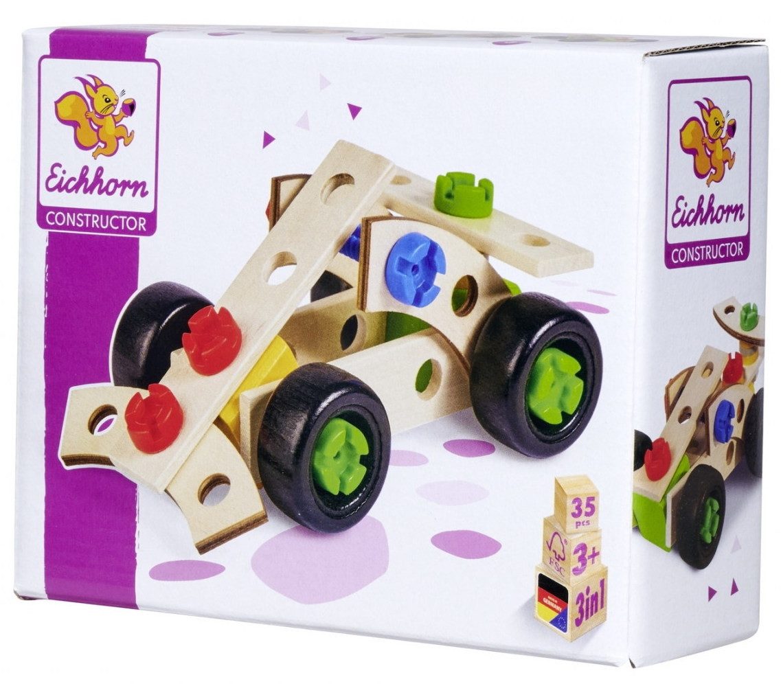 Eichhorn Constructor 3 Modellvarianten Formel 1 Rennautos 35 Teile 100039007 Spielbausteine