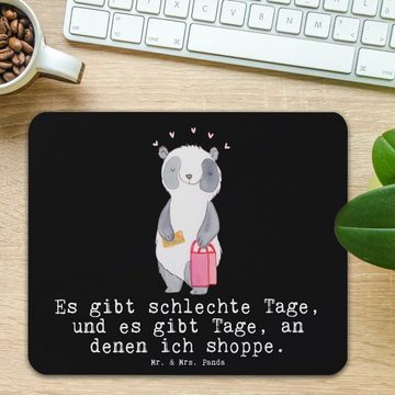 Mr. & Mrs. Panda Mauspad Panda Shopping - Schwarz - Geschenk, Arbeitszimmer, Mousepad, PC Zube (1-St), Made in Germany
