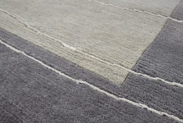 Wollteppich Lineo, LUXOR living, rechteckig, Höhe: 14 mm, Nepalteppich, reine Wolle, handgeknüpft, mit Bordüre