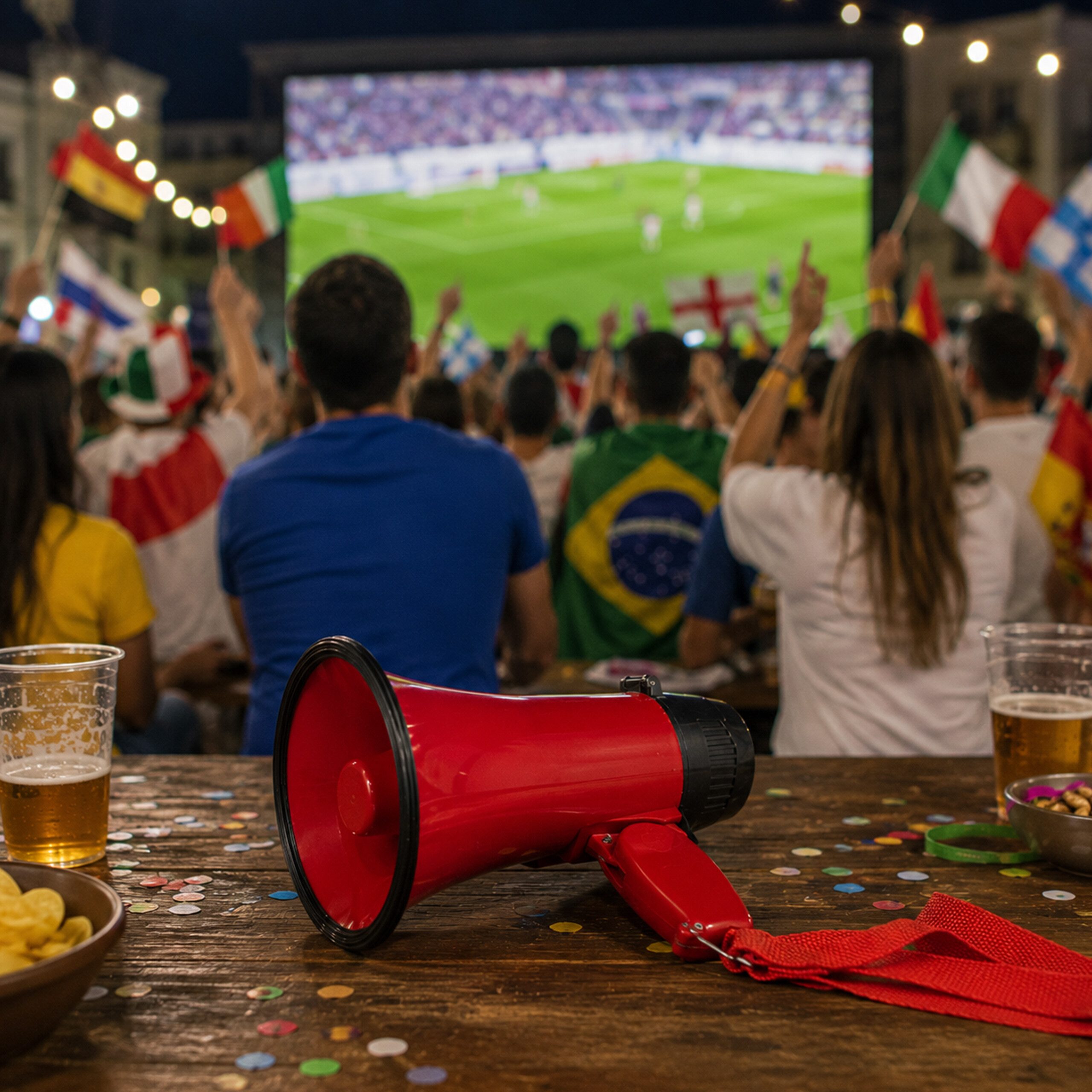relaxdays Megafon Stadion rot Party-Lautsprecher
